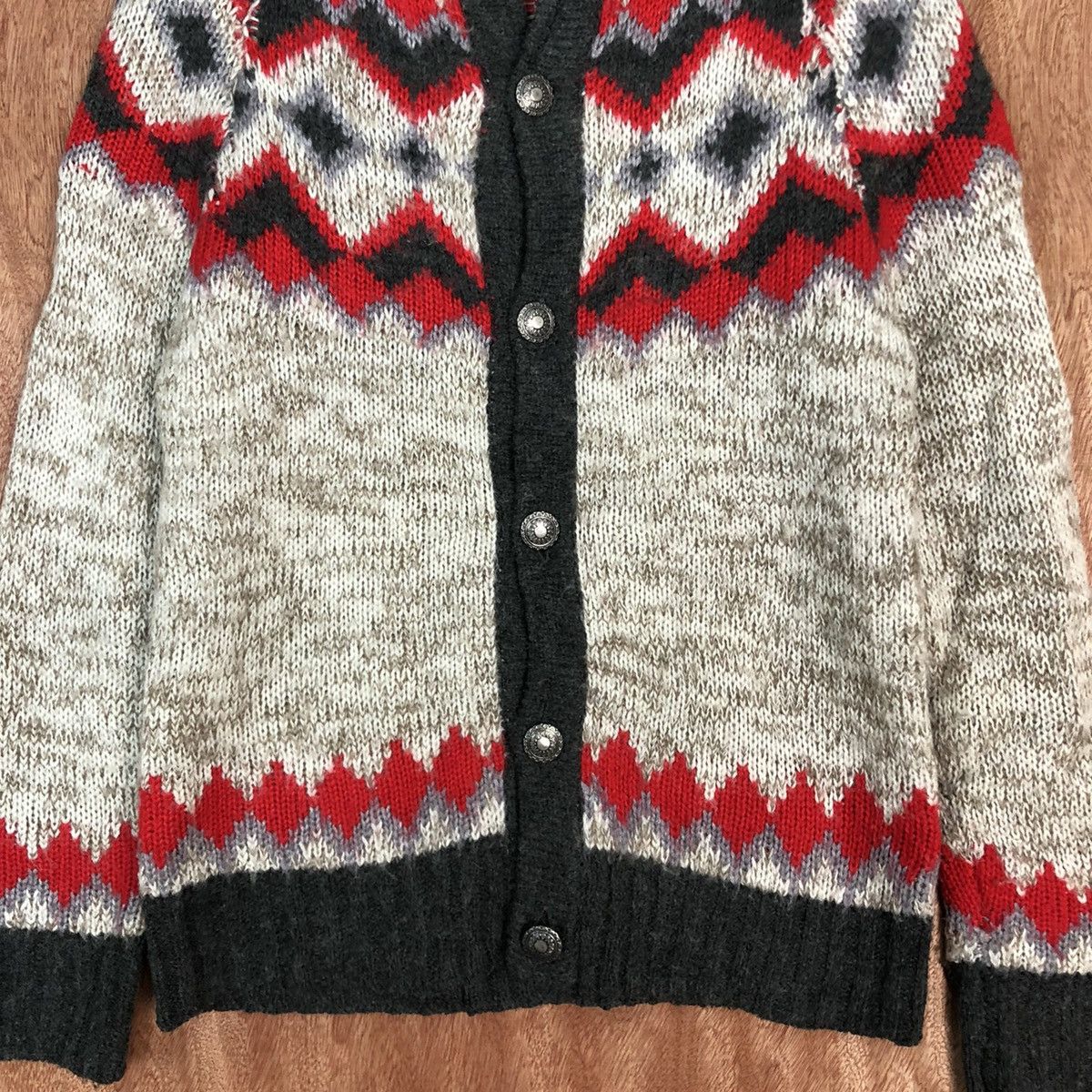 Homespun Knitwear Purple & Yellow Multicolor Knit Sweater cardigan #c816 Size US S / EU 44-46 / 1 - 8 Thumbnail