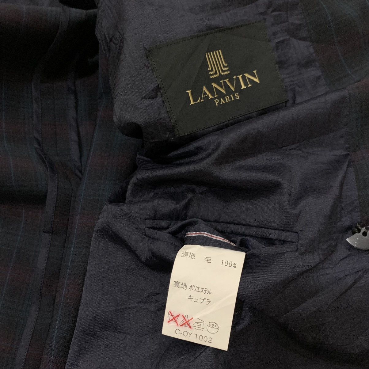 Lanvin Lanvin Paris Wool Checkered Double Breasted Blazer Jacket Size US S / EU 44-46 / 1 - 8 Thumbnail