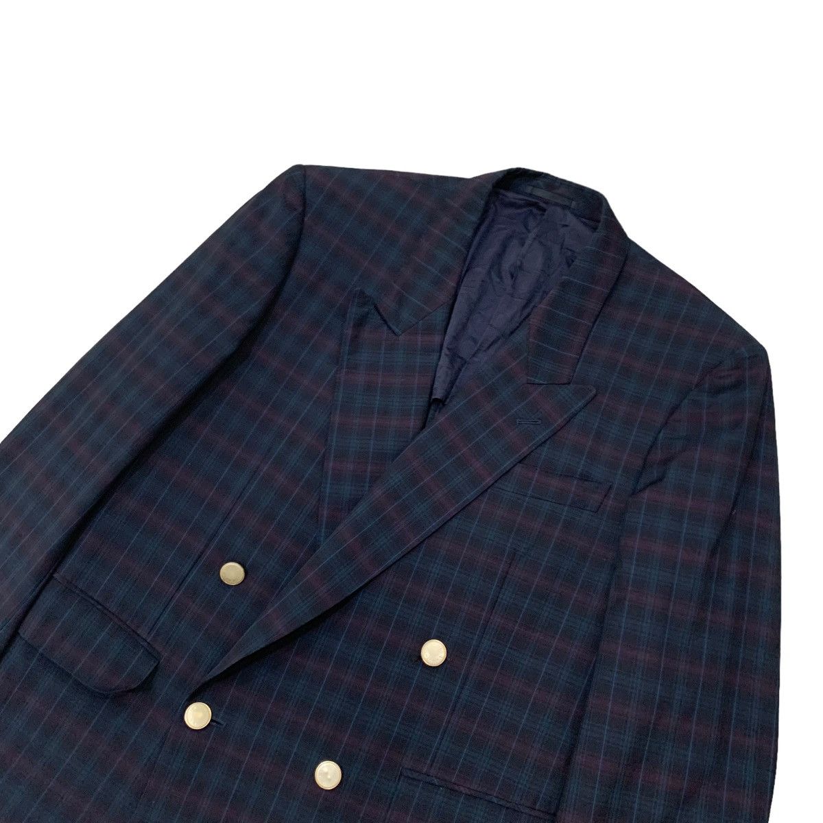 Lanvin Lanvin Paris Wool Checkered Double Breasted Blazer Jacket Size US S / EU 44-46 / 1 - 3 Thumbnail