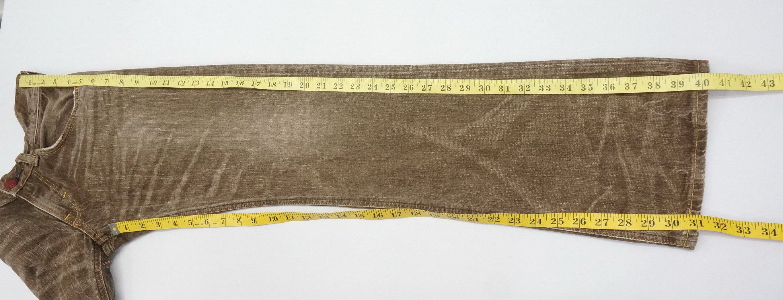 Edwin 🔥 Flare Vintage EDWIN 503 Japan Distressed Brown Jeans W30 Size US 30 / EU 46 - 14 Thumbnail