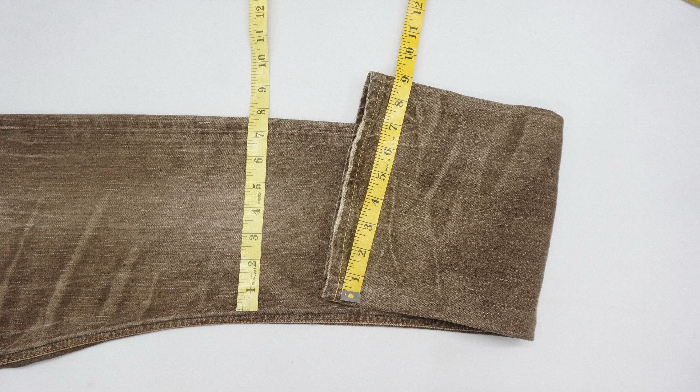 Edwin 🔥 Flare Vintage EDWIN 503 Japan Distressed Brown Jeans W30 Size US 30 / EU 46 - 15 Thumbnail