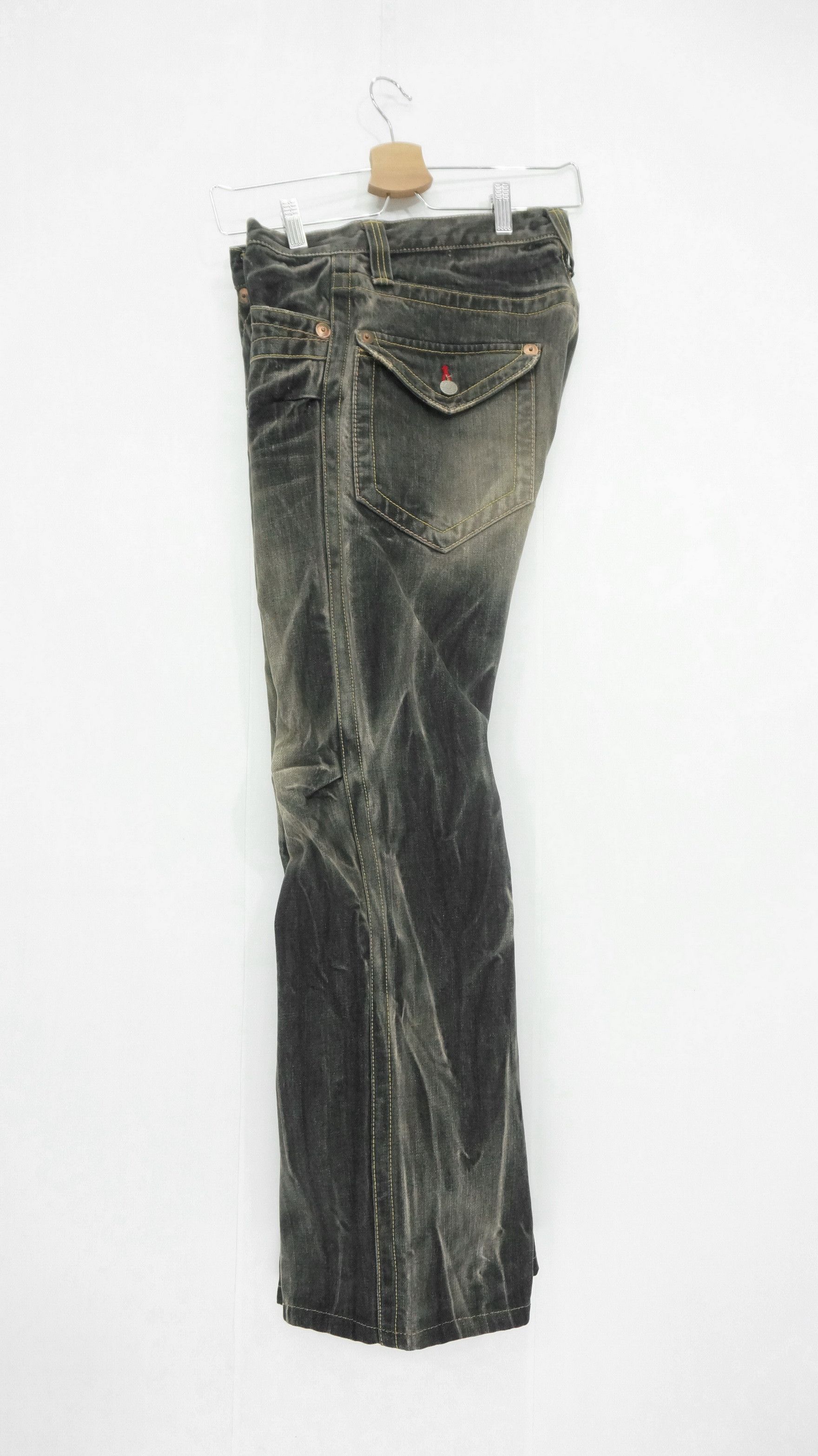 Japanese Brand Vintage BLUEWAY Made In Nippon Distressed Jeans Size US 32 / EU 48 - 4 Thumbnail