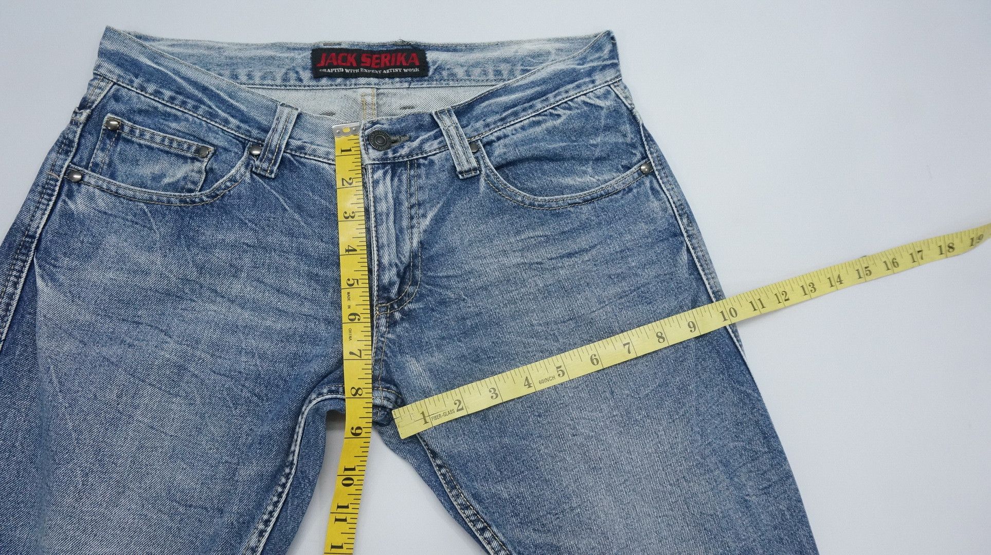 Hysteric Glamour 🔥 JACK SERIKA Vintage Wings Printed Flared Jeans Size US 30 / EU 46 - 9 Thumbnail