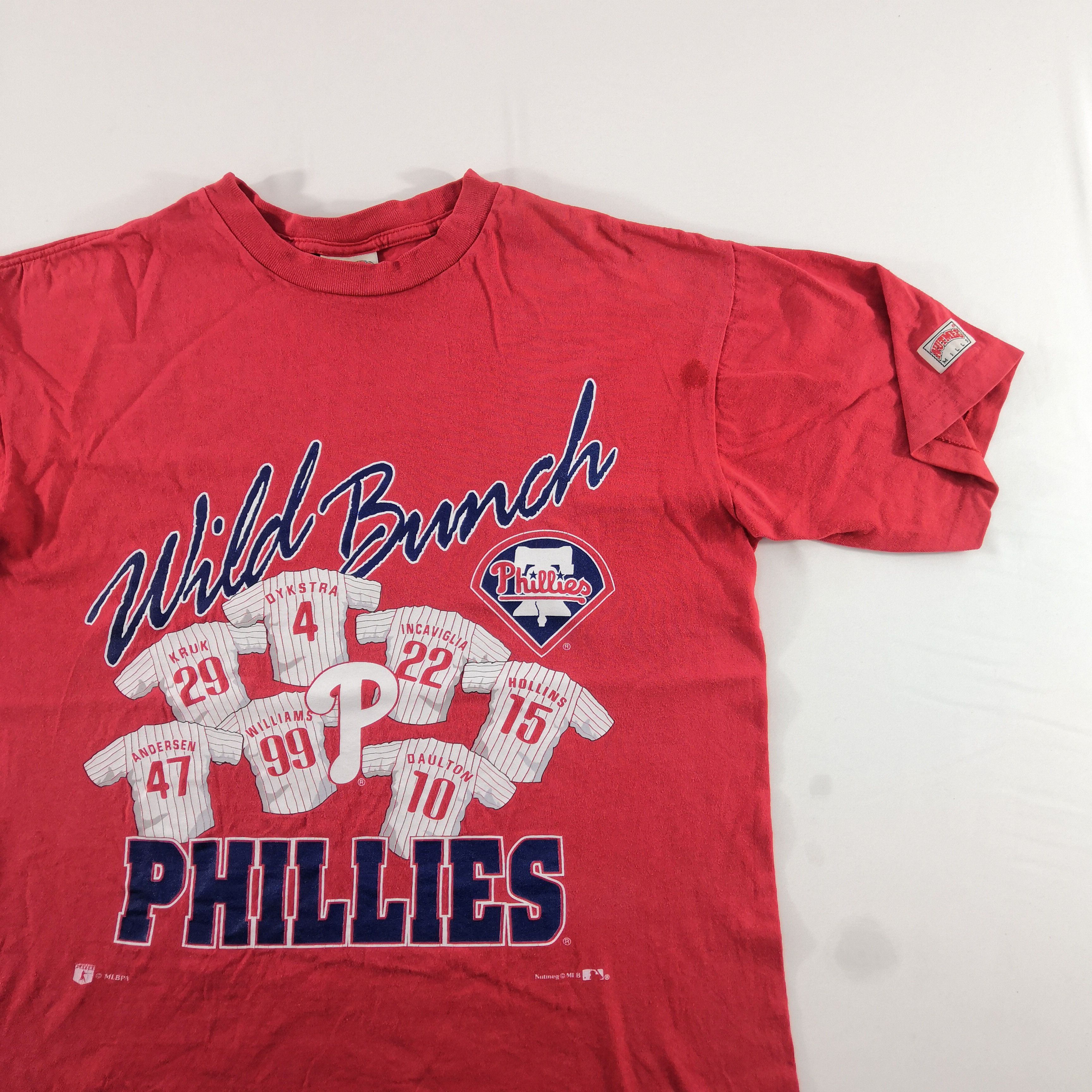 MLB Vintage Wild Bunch Phillies T Shirt MLB MLBPA Tees 56789 Size US L / EU 52-54 / 3 - 2 Thumbnail