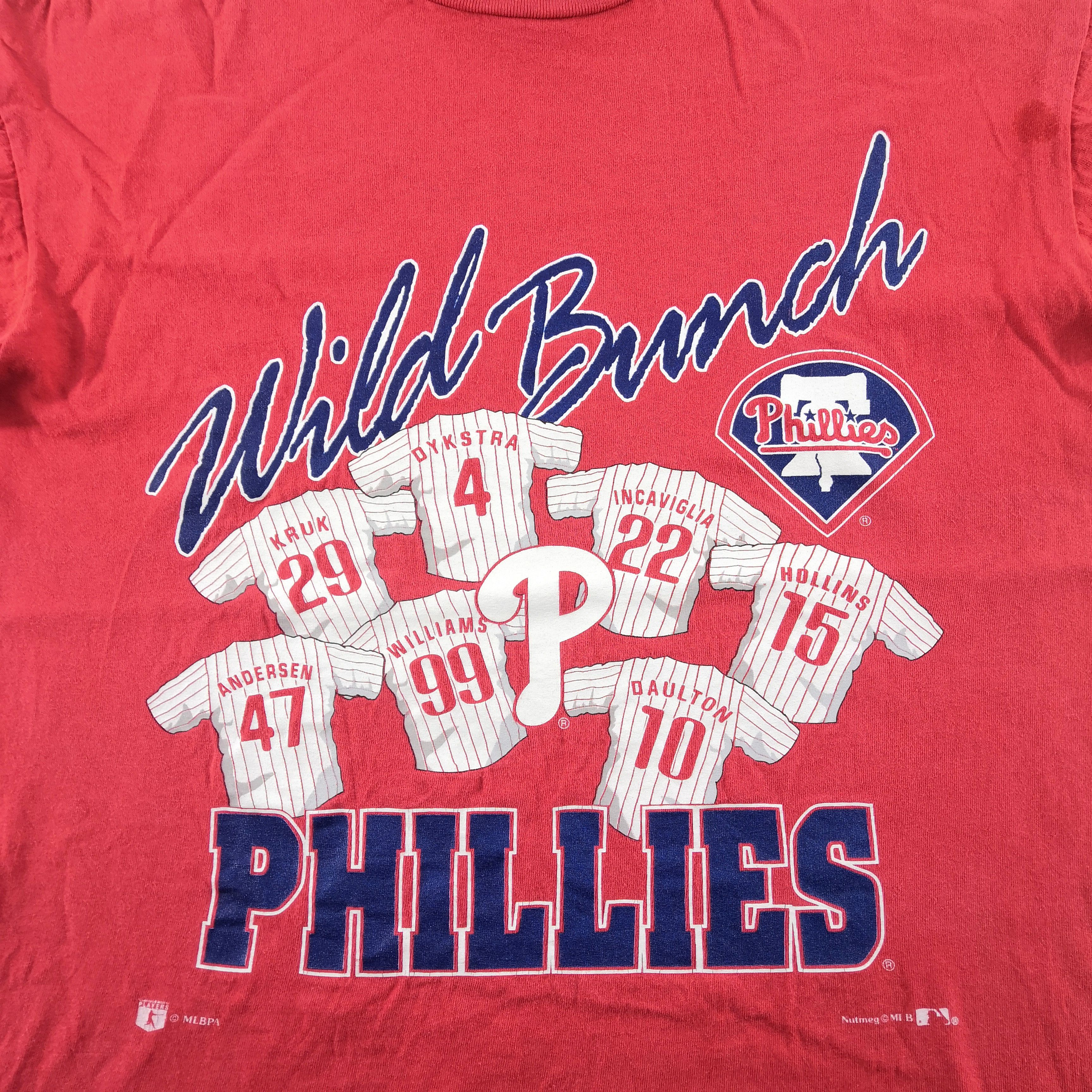 MLB Vintage Wild Bunch Phillies T Shirt MLB MLBPA Tees 56789 Size US L / EU 52-54 / 3 - 3 Thumbnail