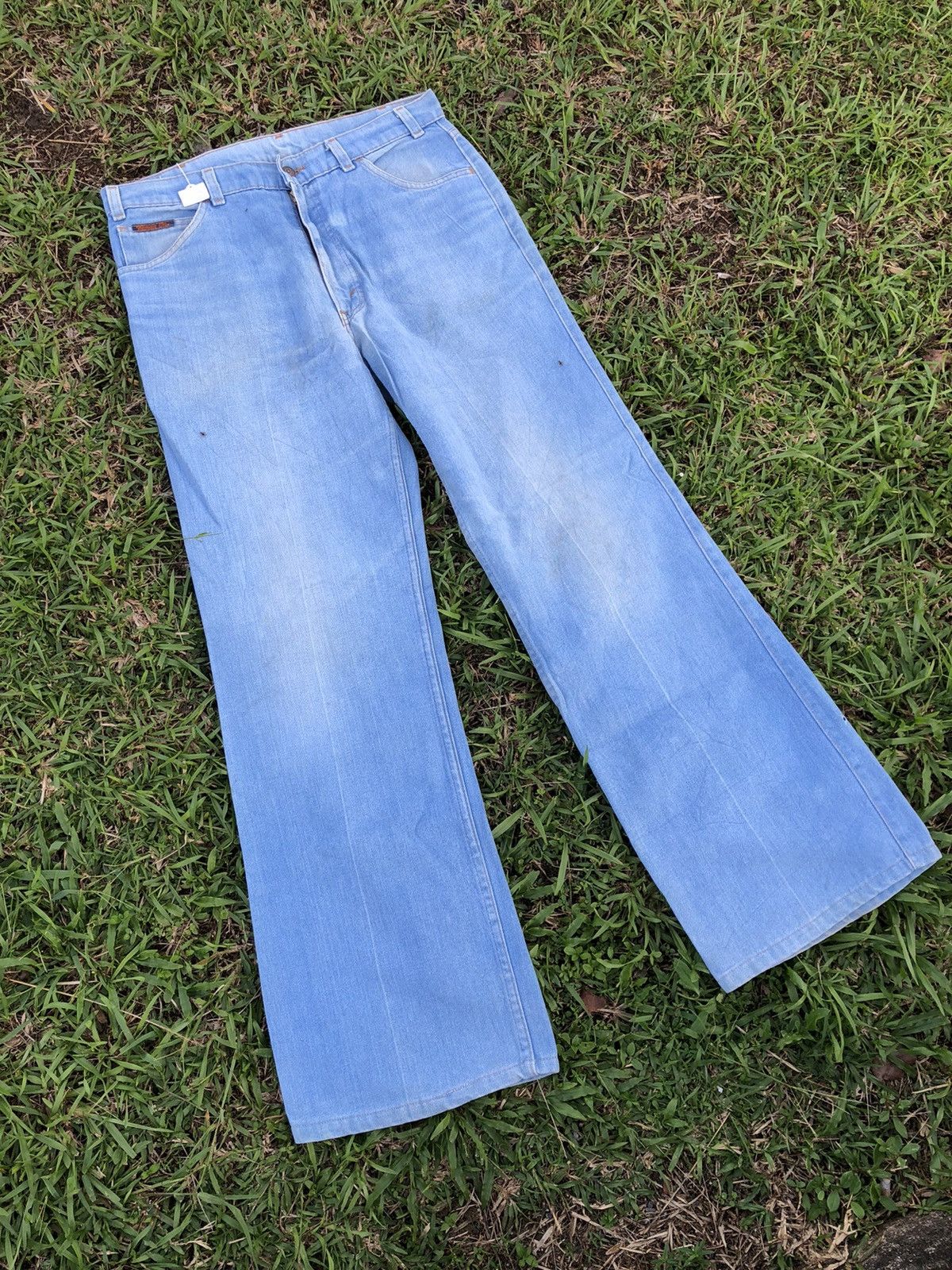 Levi's × Levi's Vintage Clothing × Vintage Vintage 80s Levis Oren Tag Flare Bell Bottom Jean Size US 33 - 1 Thumbnail