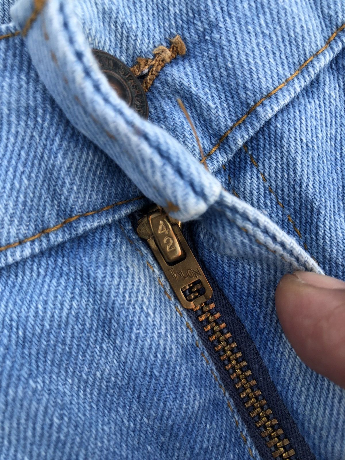 Levi's × Levi's Vintage Clothing × Vintage Vintage 80s Levis Oren Tag Flare Bell Bottom Jean Size US 33 - 11 Thumbnail