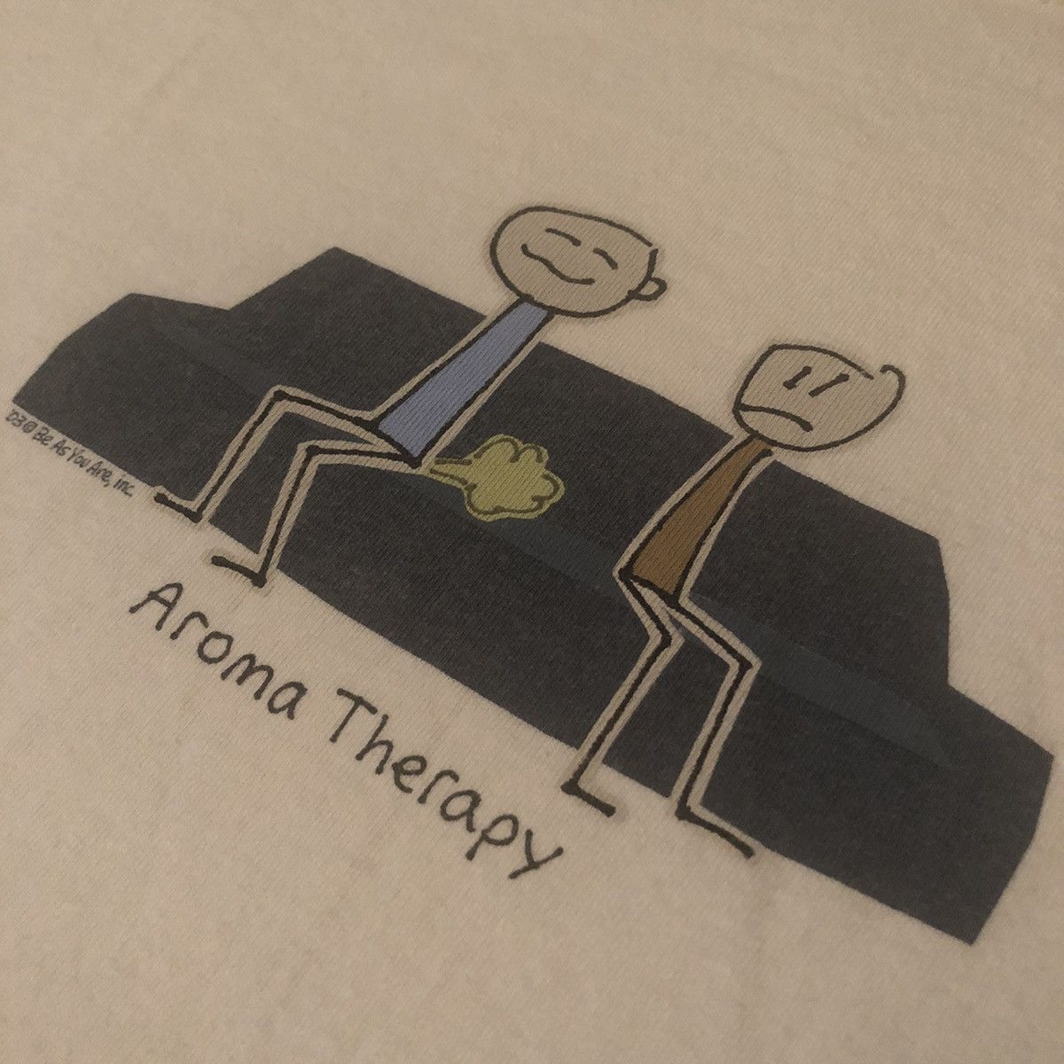 Vintage Vintage 00s Be As You Are Aroma Therapy Fart Parody Logo Tee Size US XL / EU 56 / 4 - 4 Thumbnail