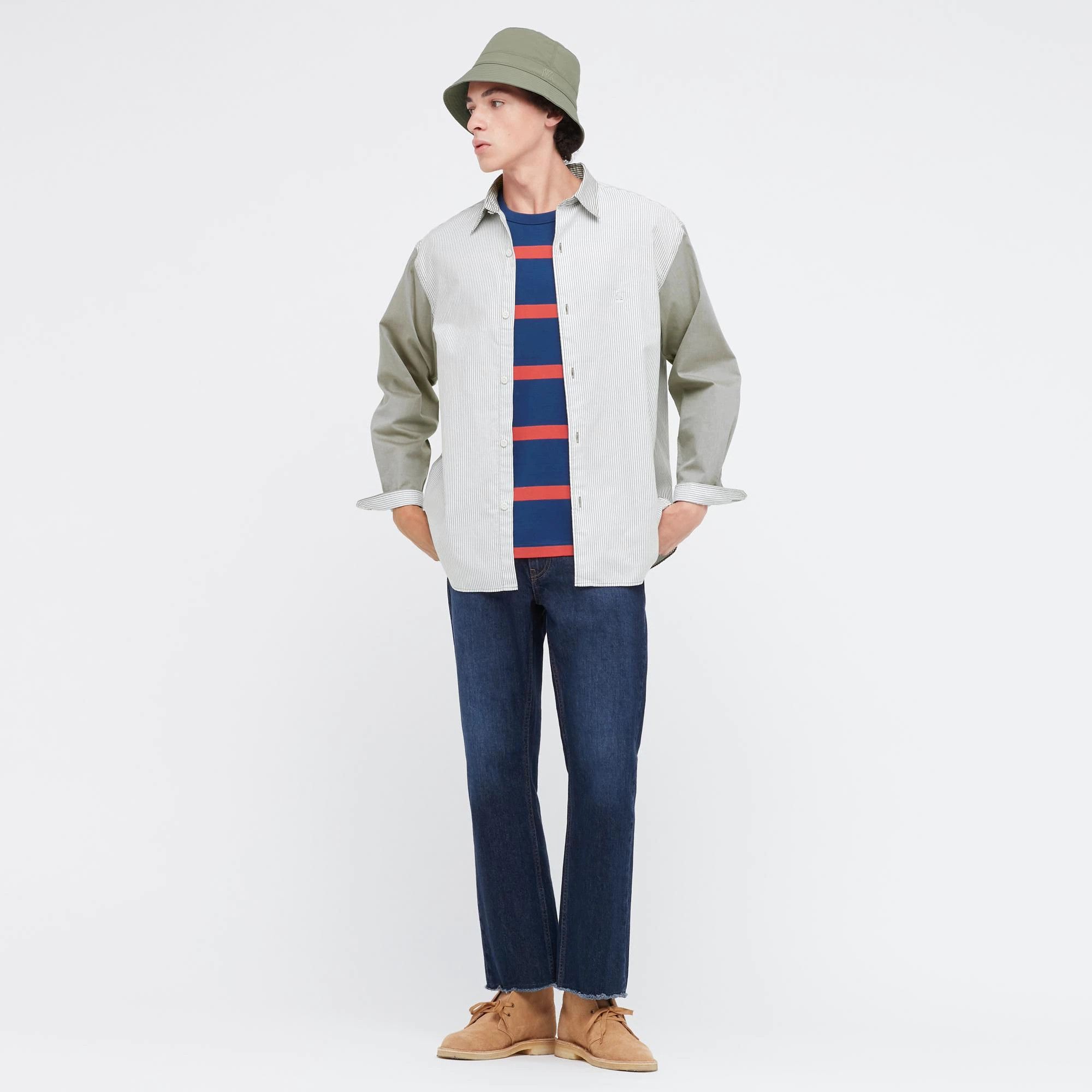 JW Anderson × Uniqlo Olive Green Bucket Hat UV Protection Boonie Unisex Cap Size ONE SIZE - 4 Thumbnail