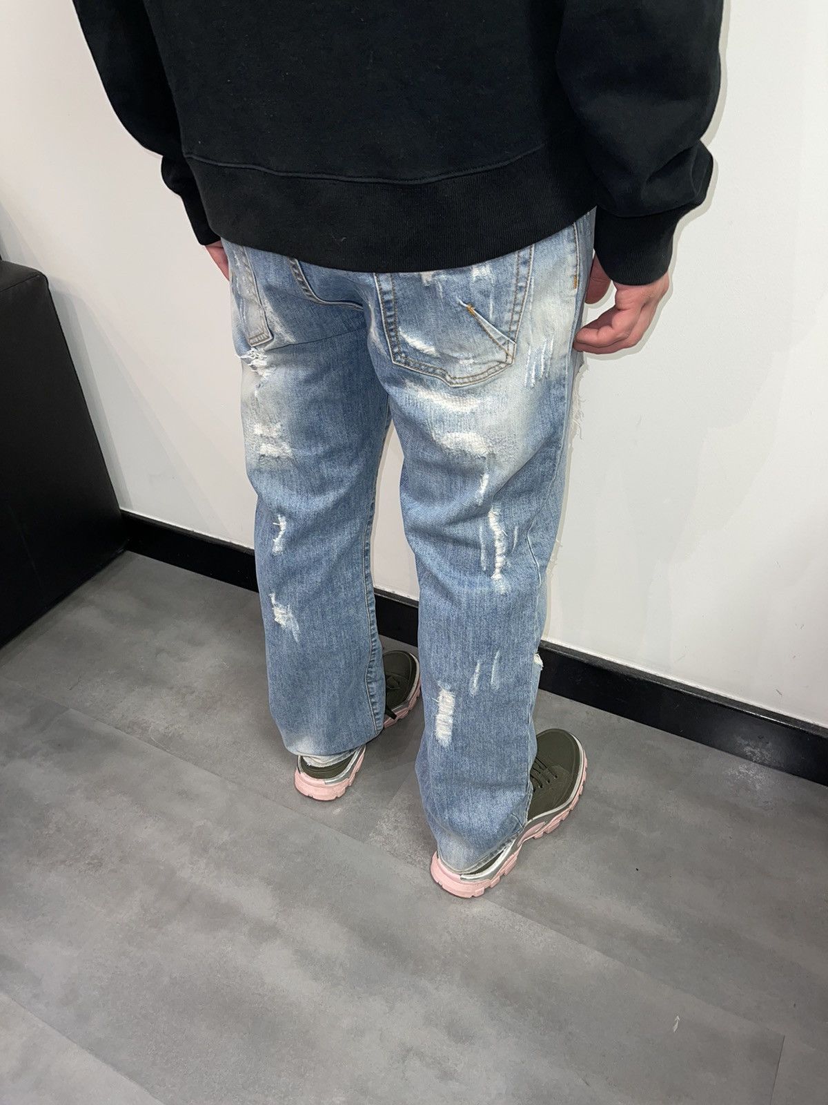 John Galliano Galliano Distressed Denim Pants Size US 36 / EU 52 - 10 Thumbnail