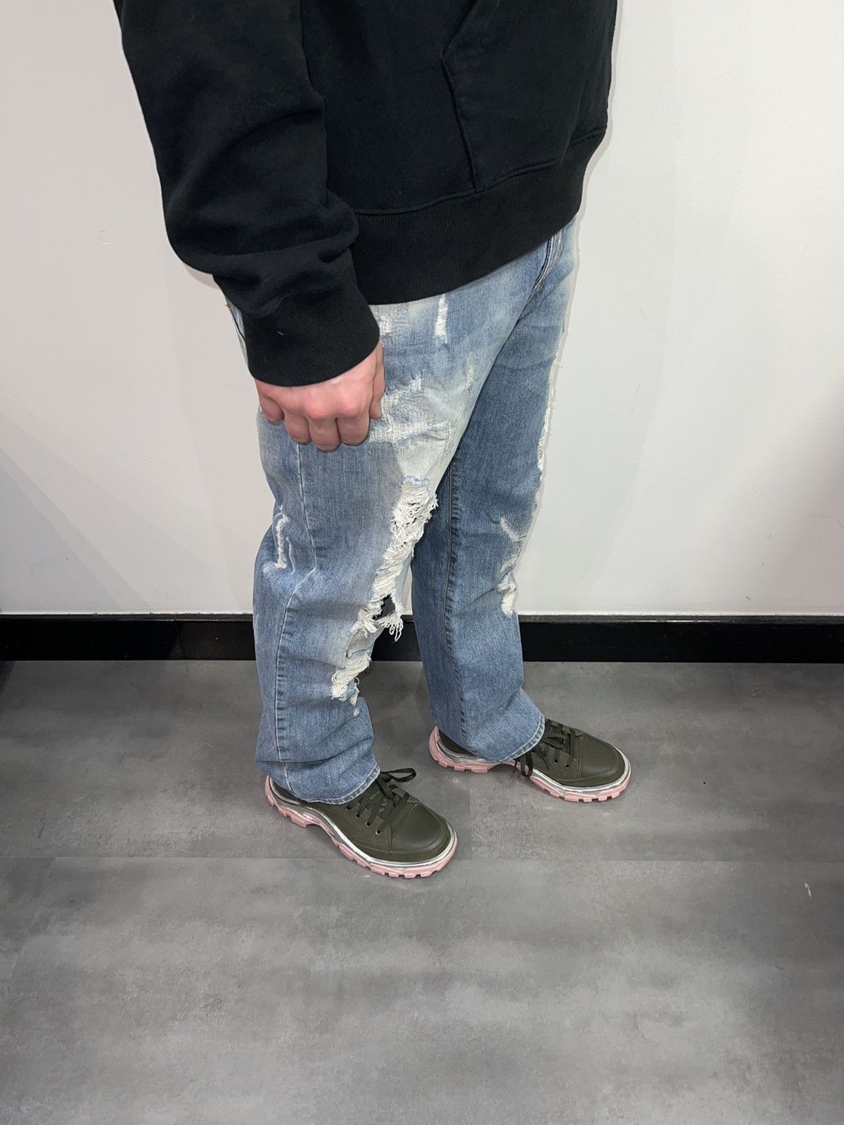 John Galliano Galliano Distressed Denim Pants Size US 36 / EU 52 - 9 Thumbnail