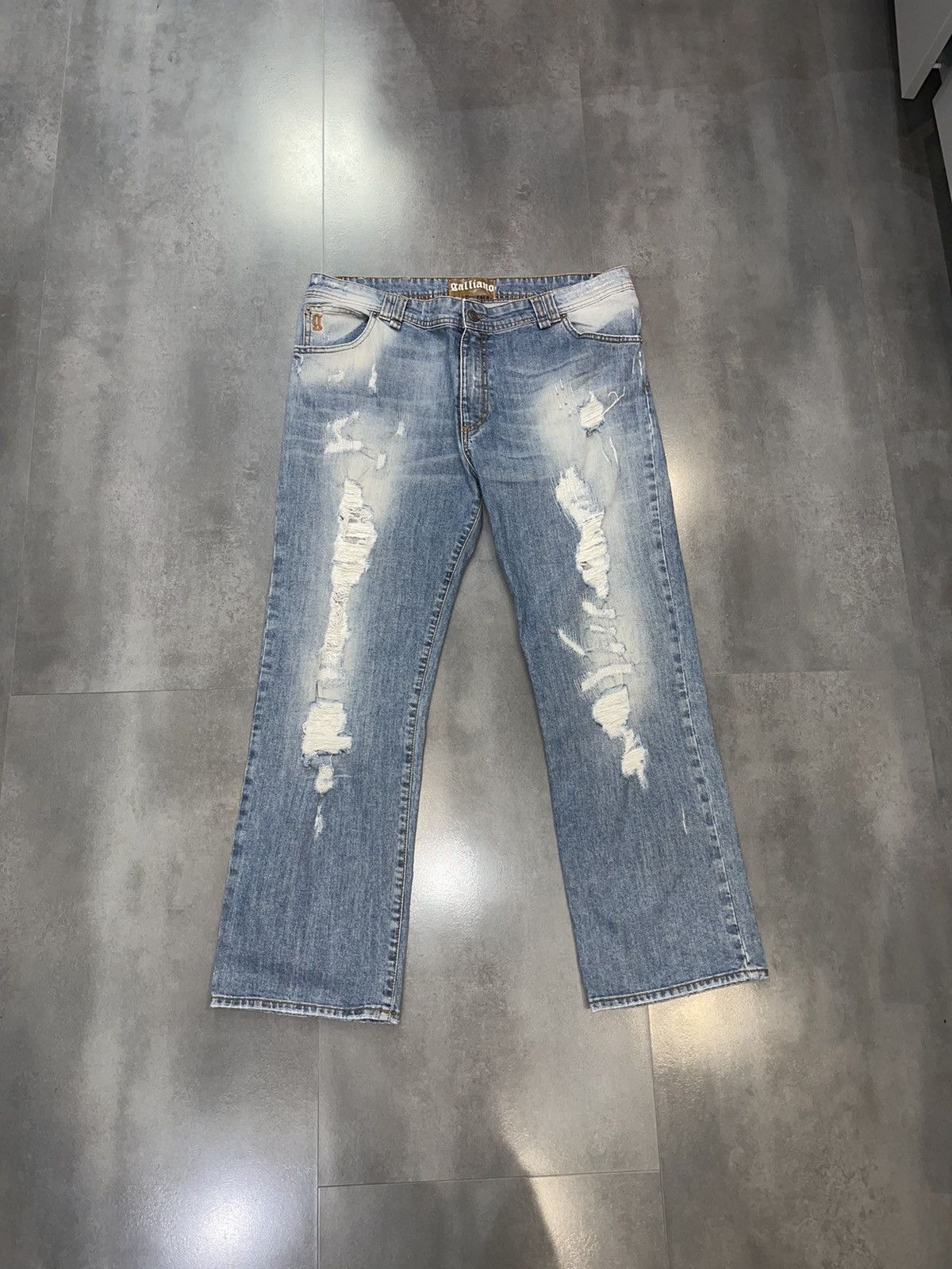 John Galliano Galliano Distressed Denim Pants Size US 36 / EU 52 - 1 Thumbnail