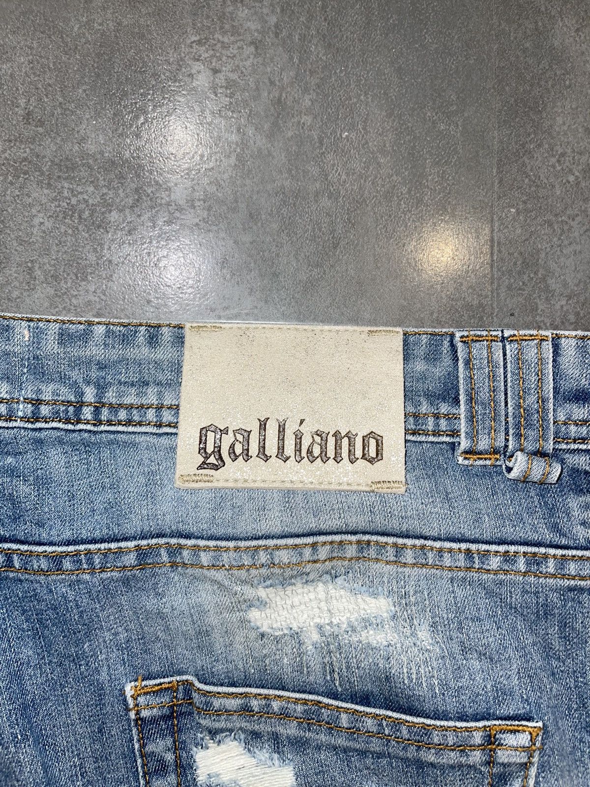 John Galliano Galliano Distressed Denim Pants Size US 36 / EU 52 - 12 Thumbnail