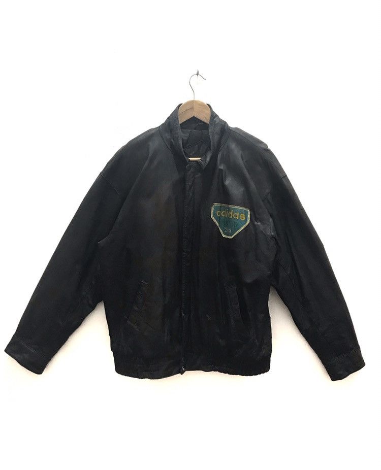 Adidas Vintage Adidas Airborne Squad 204 Leather Jacket Size US M / EU 48-50 / 2 - 2 Thumbnail