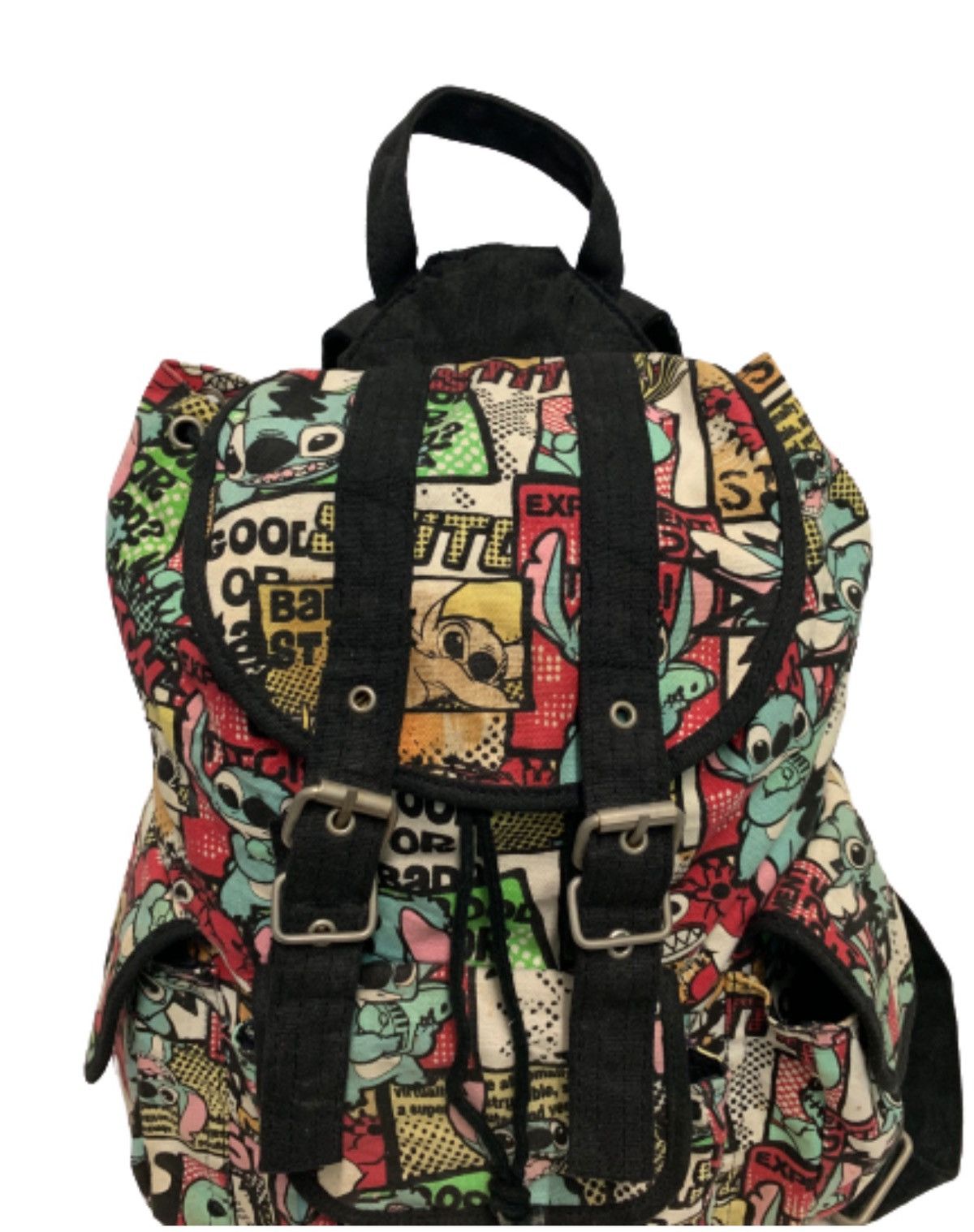 Disney Vintage 90s Stitch Rucksack Parachute Backpack Size ONE SIZE - 2 Thumbnail