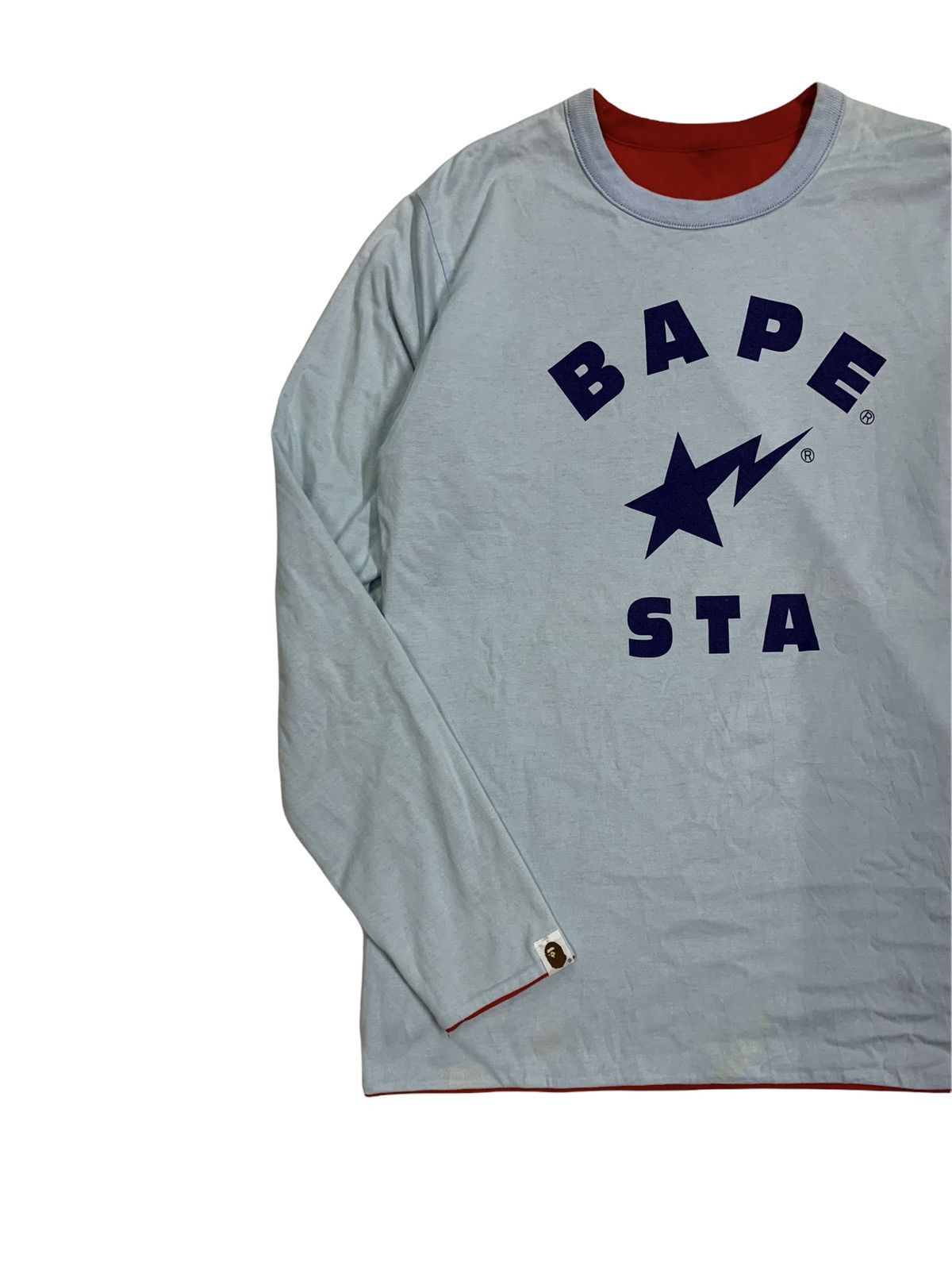 Bape 🔥OG BAPE REVERSIBLE L/SLEEVES TEE Size US M / EU 48-50 / 2 - 8 Thumbnail