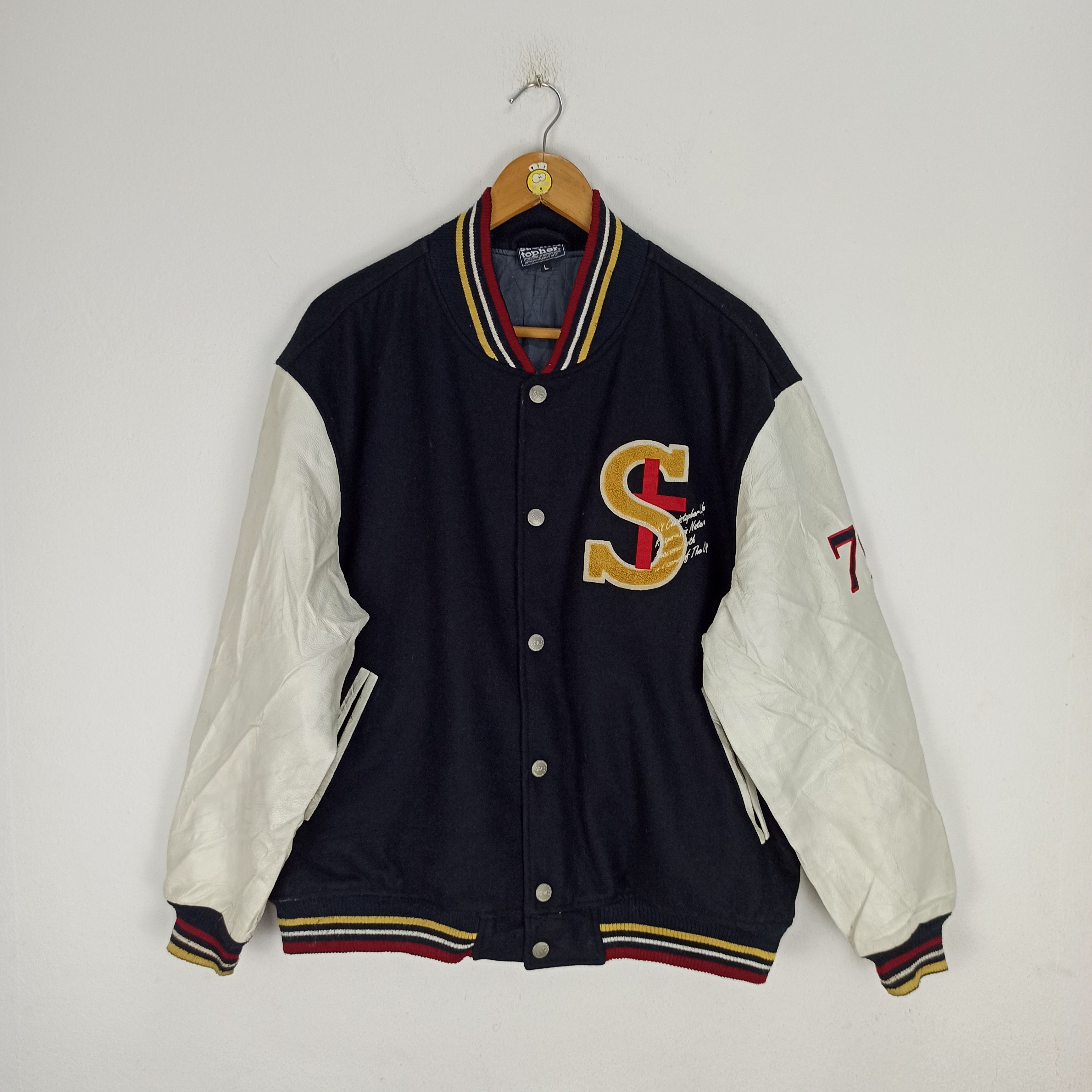 Japanese Brand 🔥Rare🔥 St.Christopher Varsity Jacket Embroidered Big Logo Size US L / EU 52-54 / 3 - 5 Thumbnail