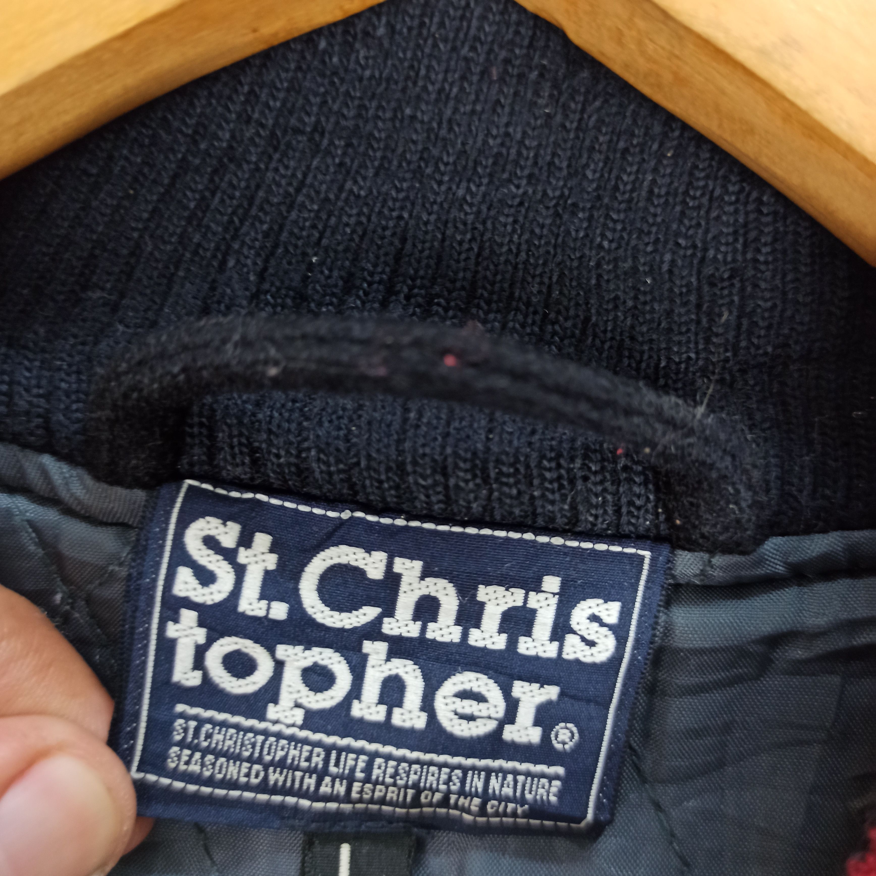 Japanese Brand 🔥Rare🔥 St.Christopher Varsity Jacket Embroidered Big Logo Size US L / EU 52-54 / 3 - 9 Thumbnail