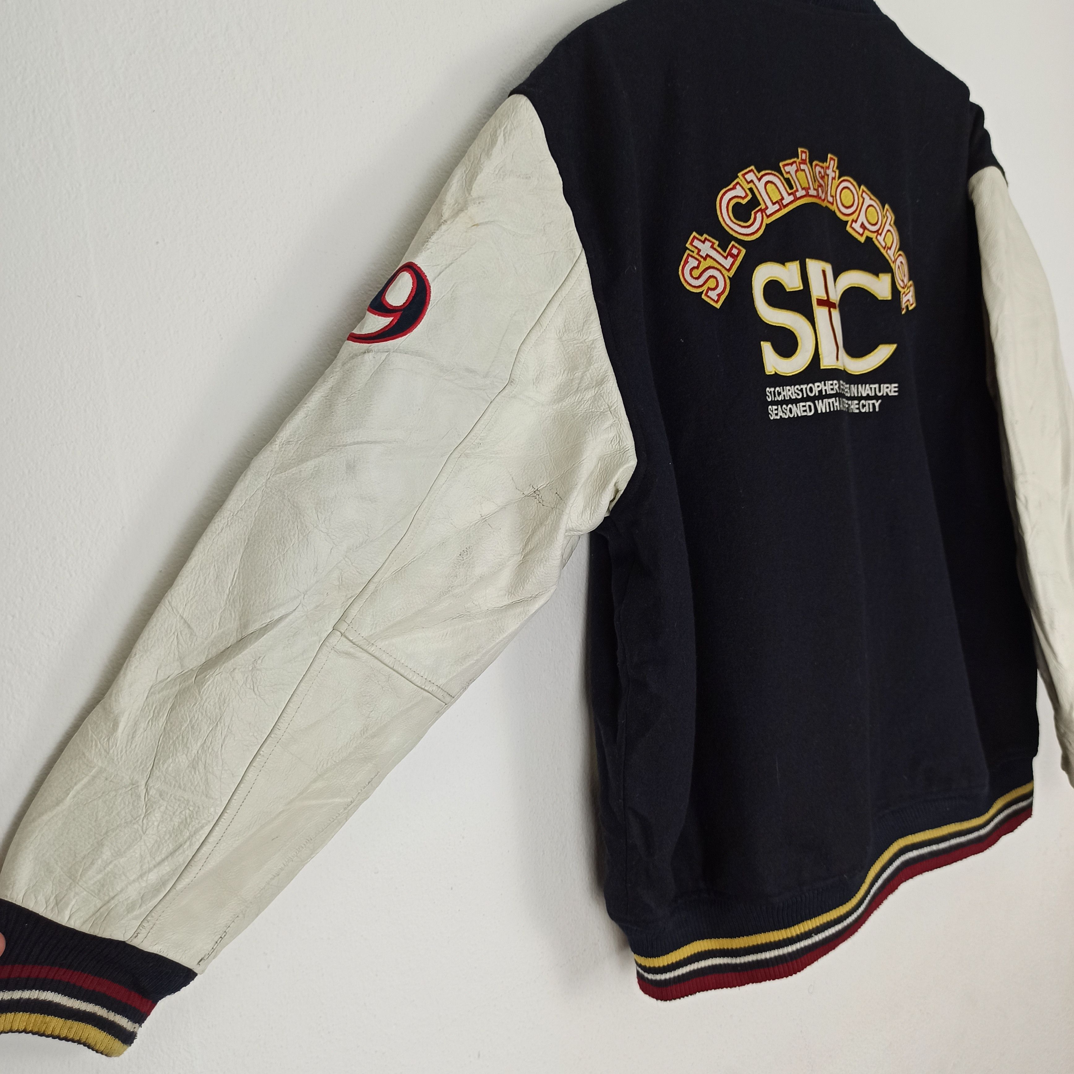 Japanese Brand 🔥Rare🔥 St.Christopher Varsity Jacket Embroidered Big Logo Size US L / EU 52-54 / 3 - 4 Thumbnail