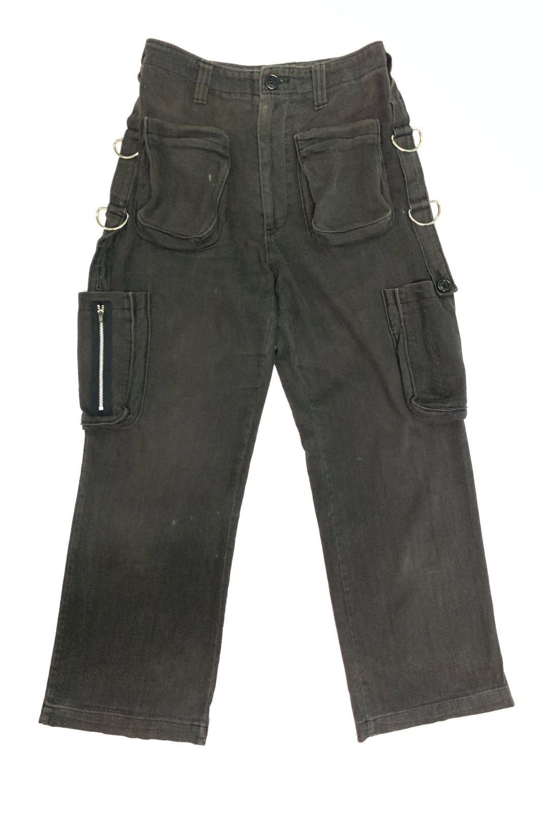 image of Ppfm x Tornado Mart Japan Vintage Tactical Cargo Pocket Baggy Pants in Black, Men's (Size 27)