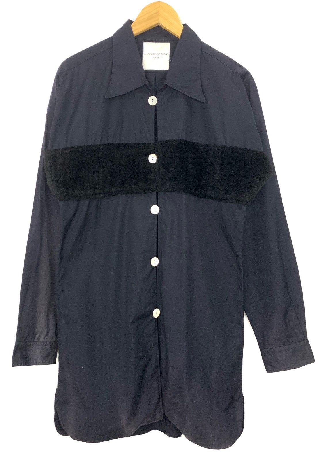 Comme des Garcons Homme Plus × Rei Kawakubo 🇯🇵 RARE ‼️ Comme Des Garcons HOMME Fur Button Up Ls Shirts Size US S / EU 44-46 / 1 - 2 Thumbnail