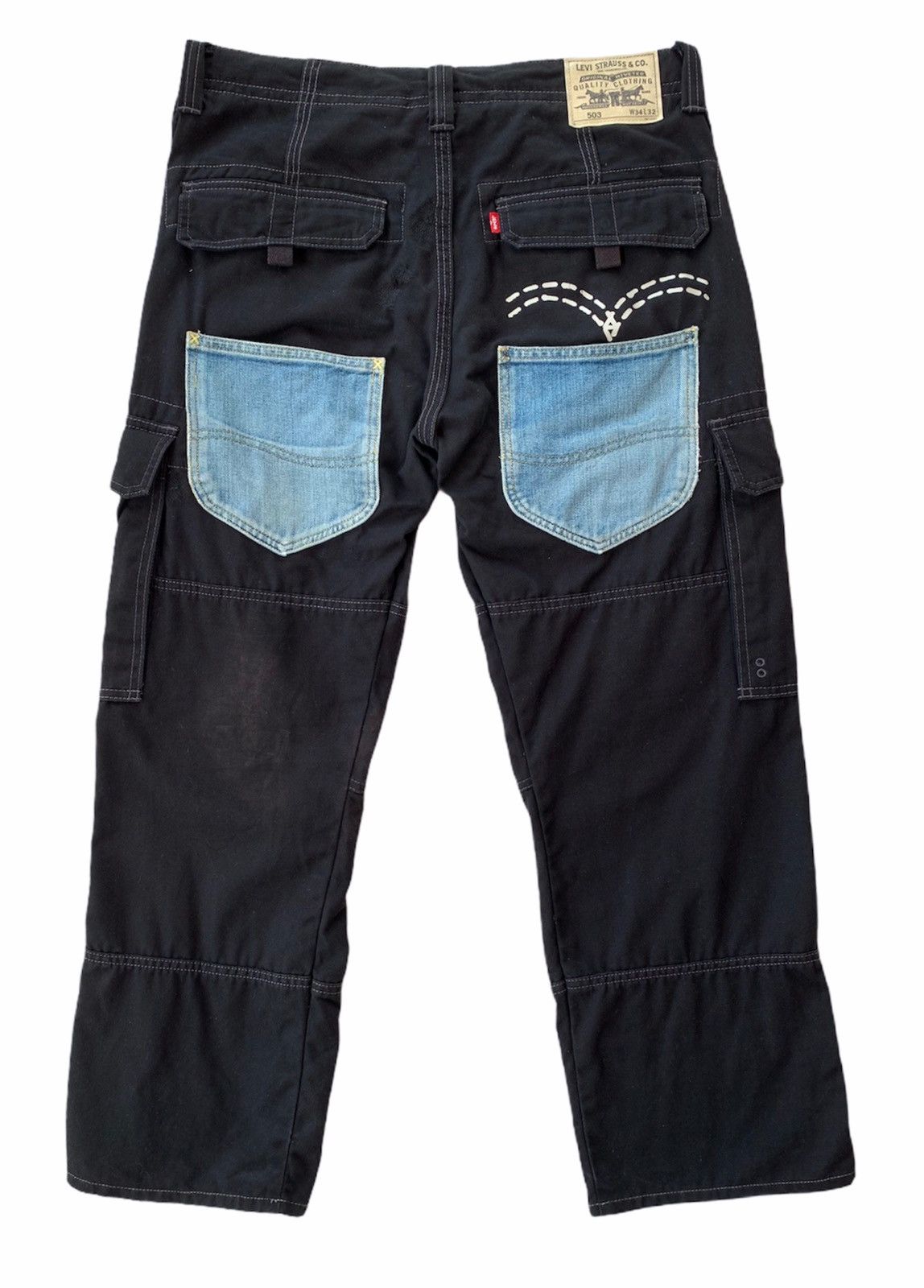 Image of If Six Was Nine x Levis Made Crafted Levi's Lot 503 Tactical Multi Pockets Baggy Pants in Black (Si