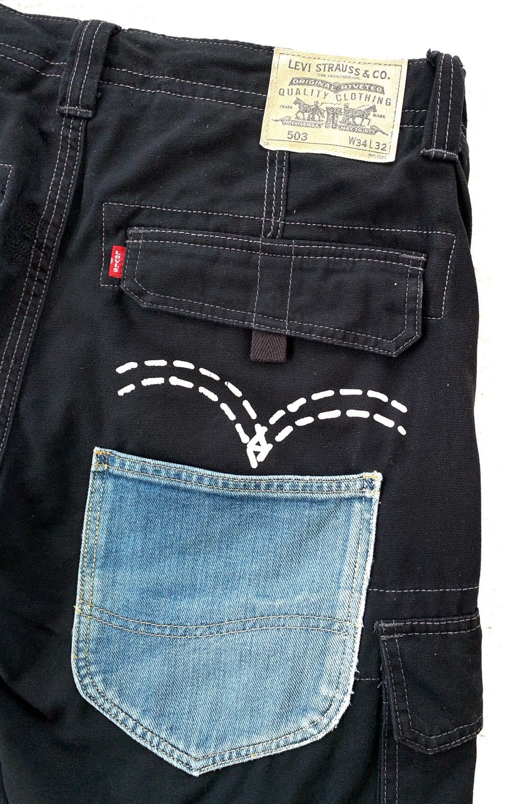 If Six Was Nine × Levi's Made & Crafted × Levi's Vintage Clothing ❤️ RARE ‼️ Levi's Lot 503 Tactical Multi Pockets Baggy Pants Size US 35 - 3 Thumbnail