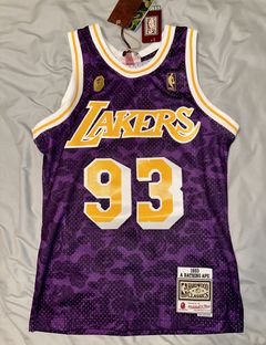 Aape x Mitchell & Ness Los Angeles Lakers Shorts Gold Men's - SS20