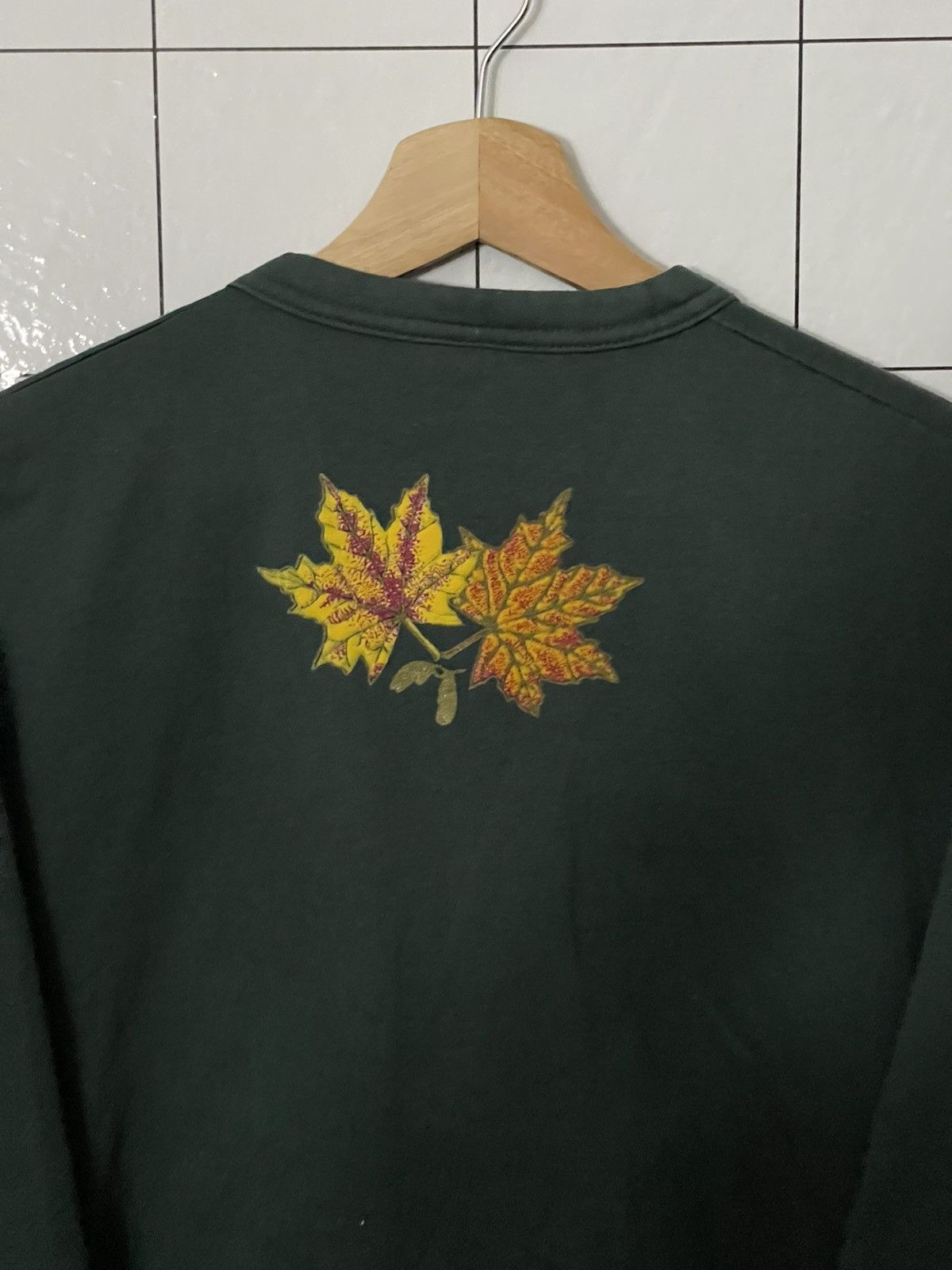 Japanese Brand × Vintage Vintage Canada North Flower Leaf Curt Cobain Style Cardigan Size US M / EU 48-50 / 2 - 7 Thumbnail