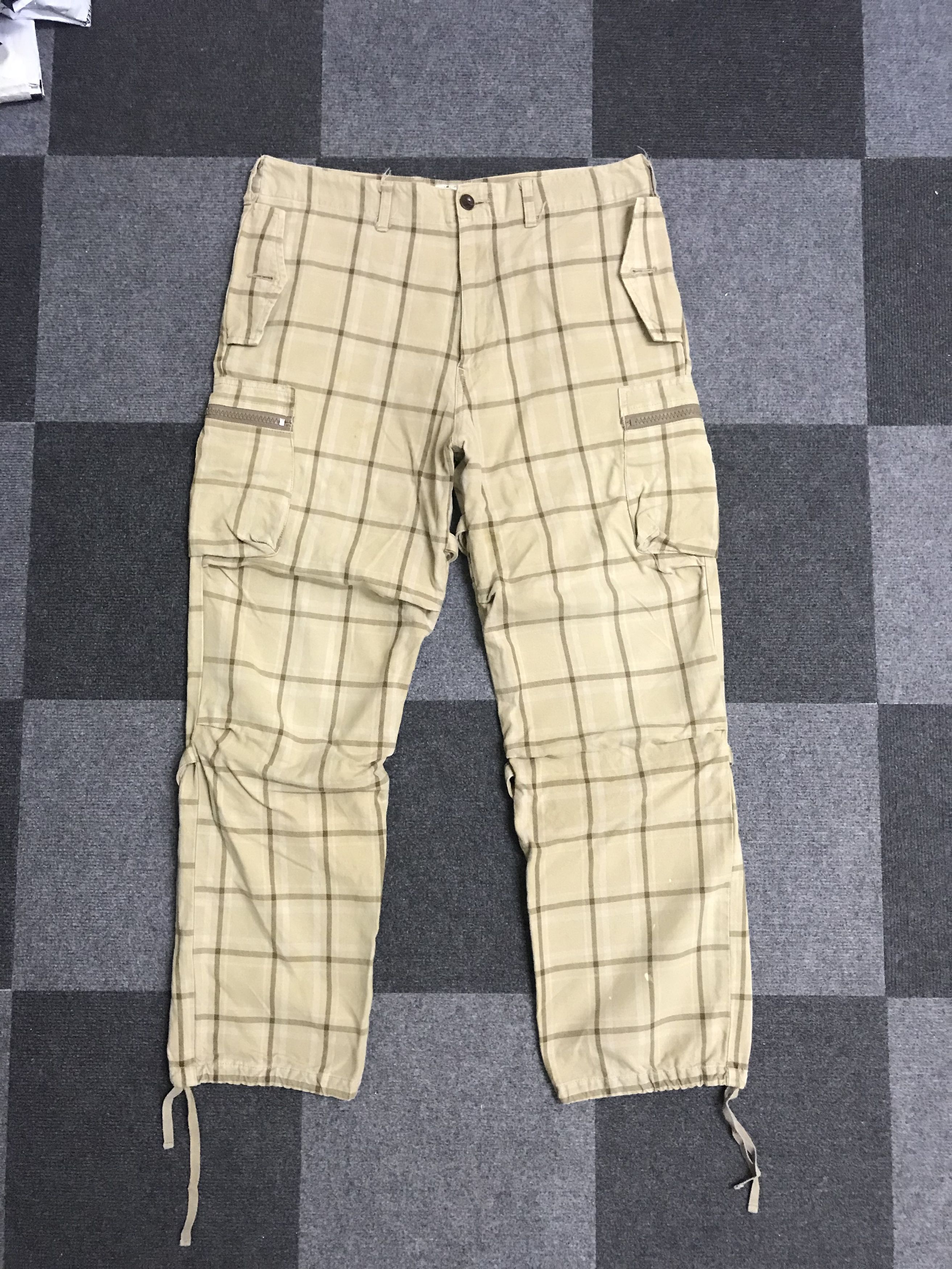 Japanese Brand CP327 TILT Vuja De Style Plaid Cargo pant Size US 33 - 3 Thumbnail
