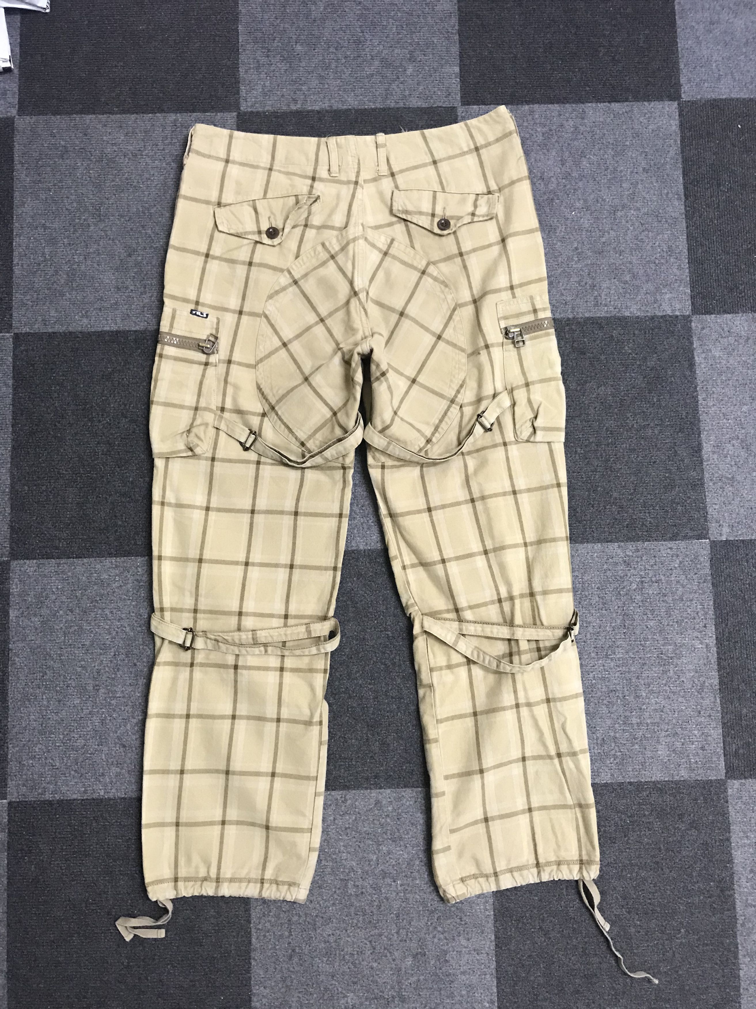 Japanese Brand CP327 TILT Vuja De Style Plaid Cargo pant Size US 33 - 10 Thumbnail