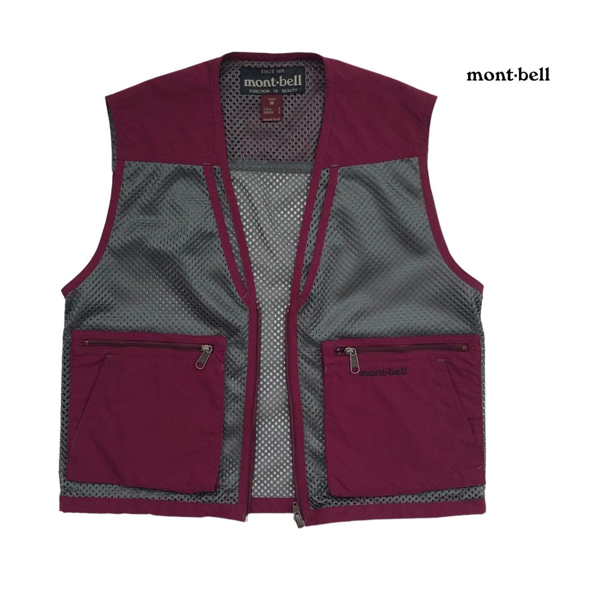 Montbell Vintage MONTBELL Utility Vest Grape Jacket Size US S / EU 44-46 / 1 - 2 Thumbnail