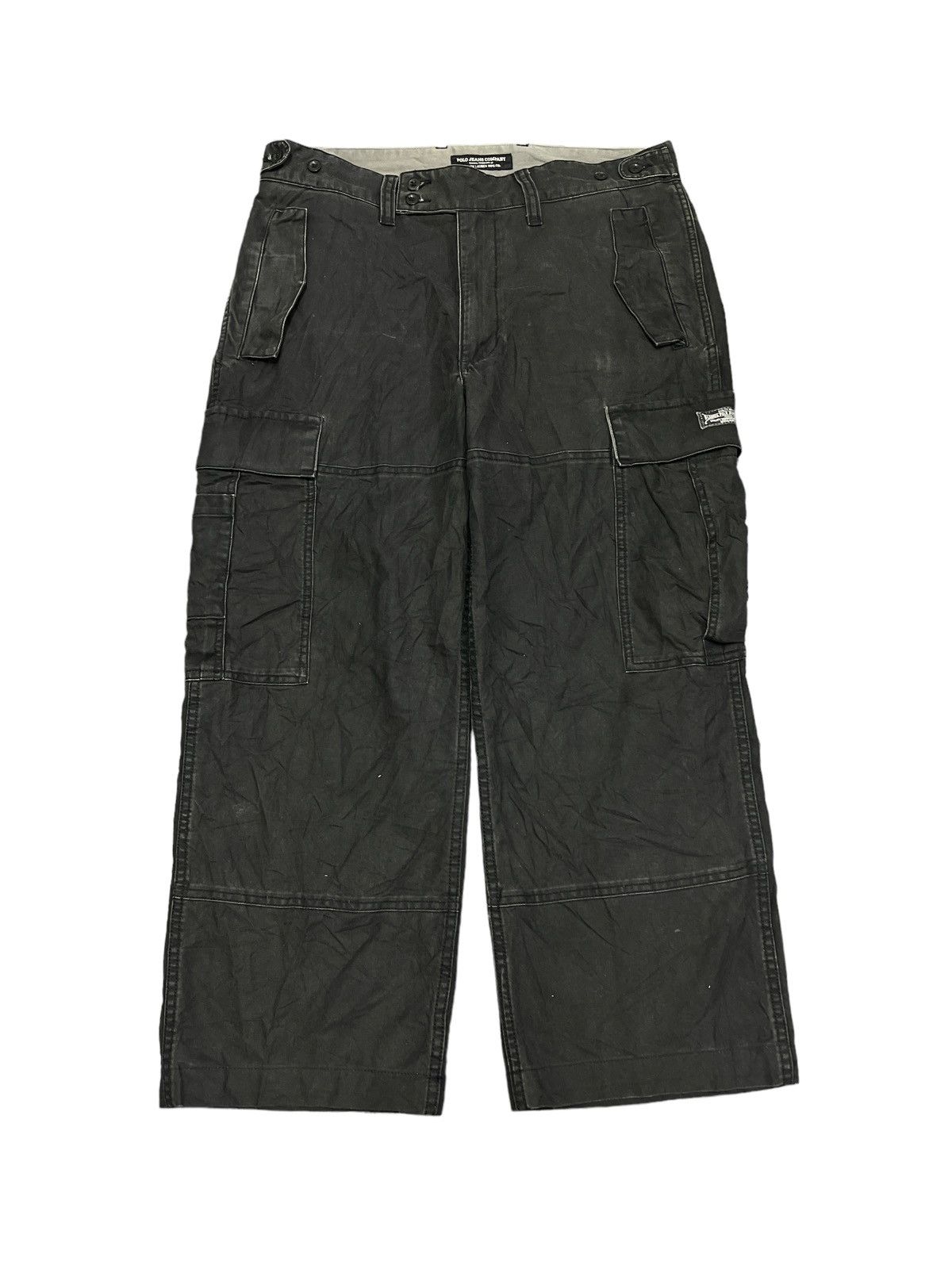 Japanese Brand × Polo Ralph Lauren BAGGY💥SUN FADED RALPH LAUREN CARGO PANT Size US 35 - 1 Thumbnail