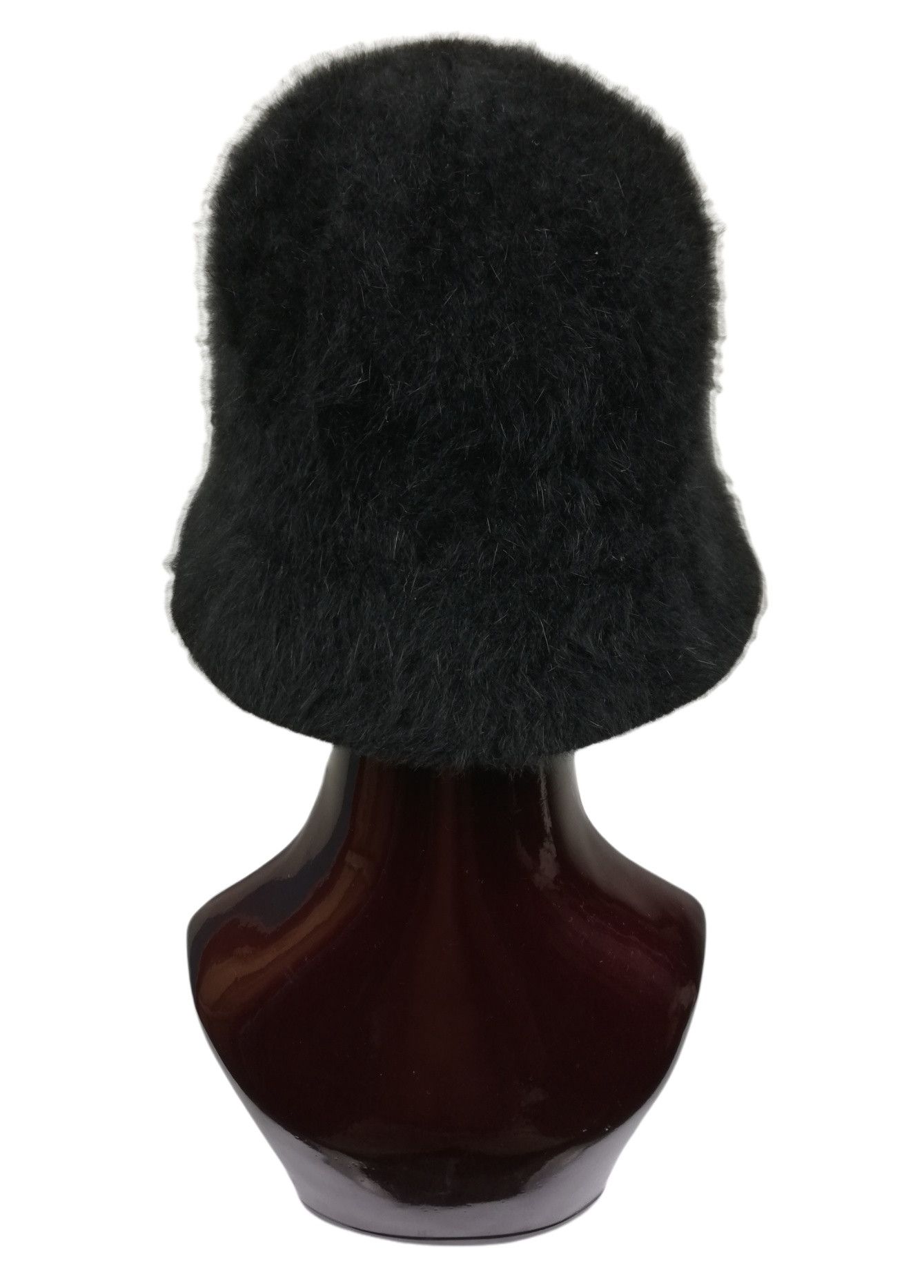 Designer 🔥Azuh Black Furgora Genuine Angora Rabbit Fur Bucket Hat Size ONE SIZE - 5 Thumbnail