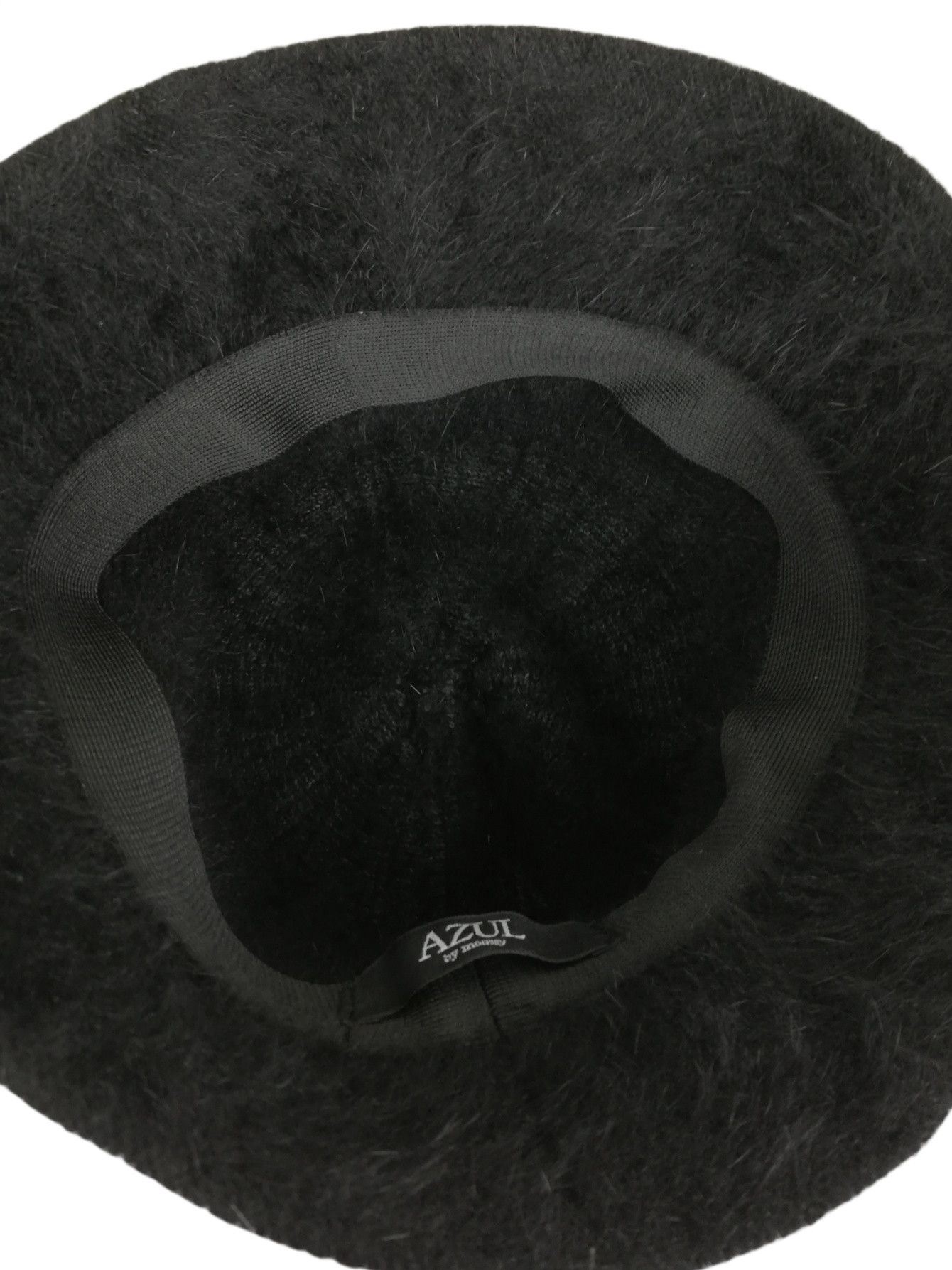 Designer 🔥Azuh Black Furgora Genuine Angora Rabbit Fur Bucket Hat Size ONE SIZE - 13 Thumbnail