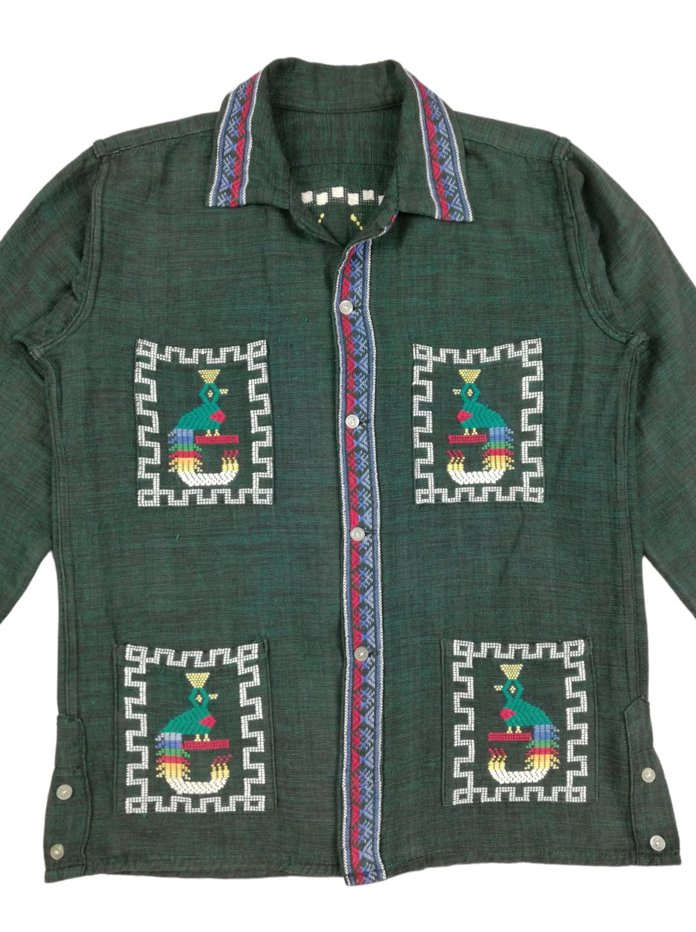 Art Comes First × Native 🔥1960's Guatemalan Aztec Embroidered Handwoven Hemp Jacket Size US M / EU 48-50 / 2 - 5 Thumbnail
