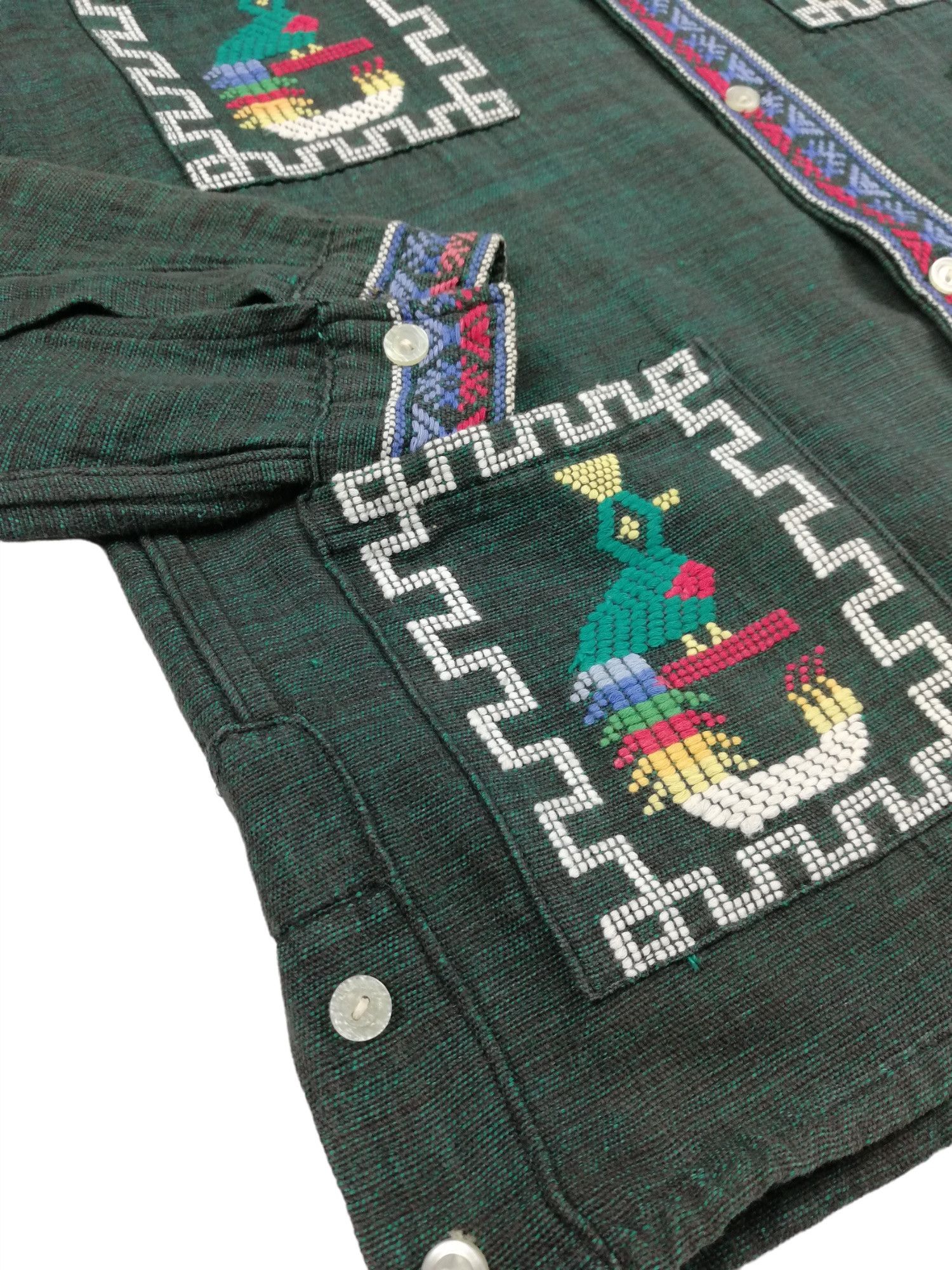 Art Comes First × Native 🔥1960's Guatemalan Aztec Embroidered Handwoven Hemp Jacket Size US M / EU 48-50 / 2 - 9 Thumbnail
