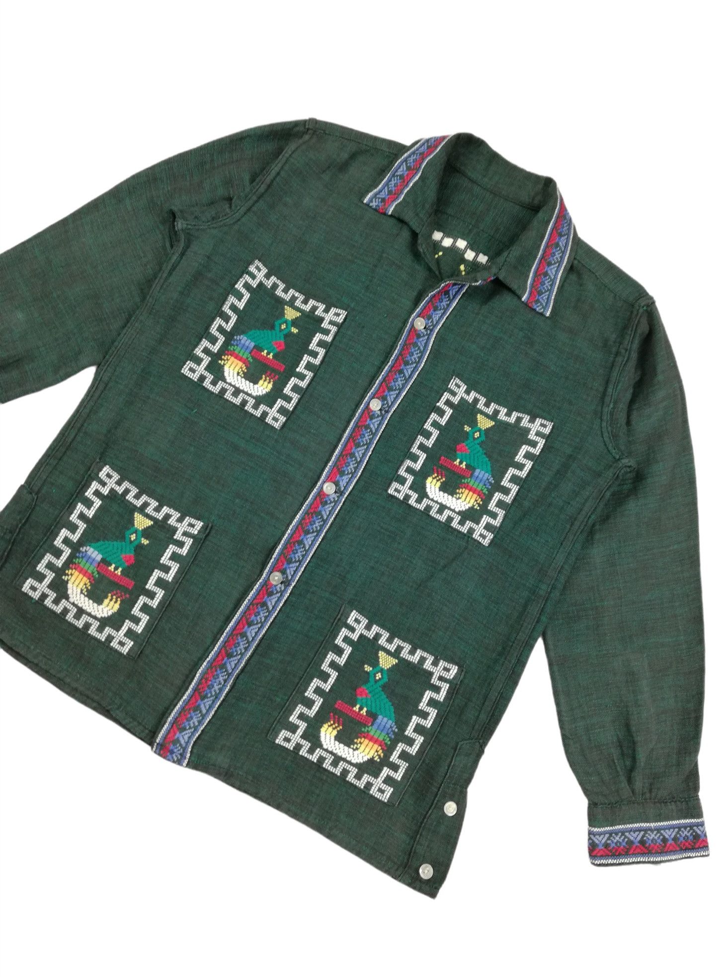 Art Comes First × Native 🔥1960's Guatemalan Aztec Embroidered Handwoven Hemp Jacket Size US M / EU 48-50 / 2 - 4 Thumbnail