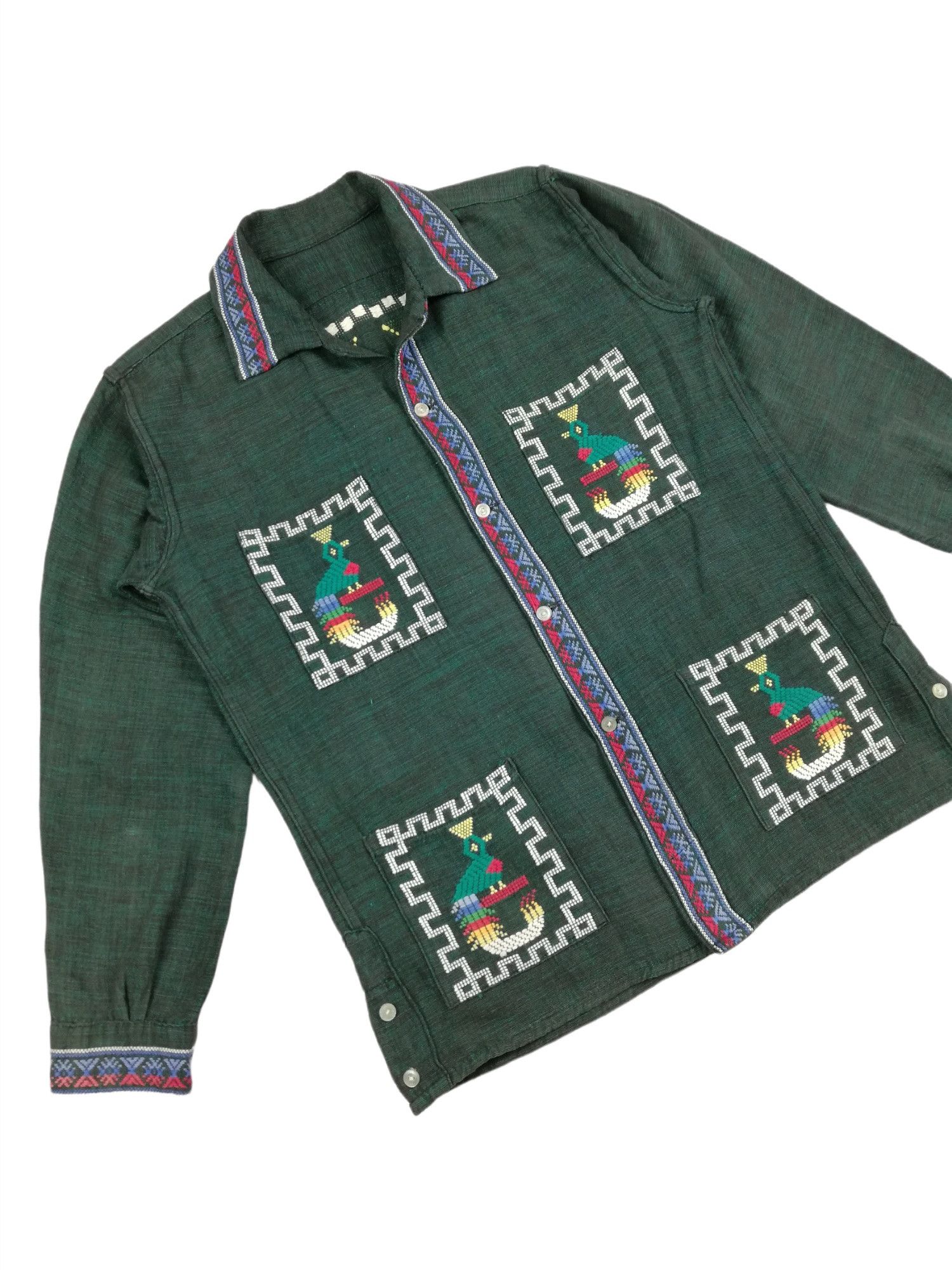 Art Comes First × Native 🔥1960's Guatemalan Aztec Embroidered Handwoven Hemp Jacket Size US M / EU 48-50 / 2 - 3 Thumbnail