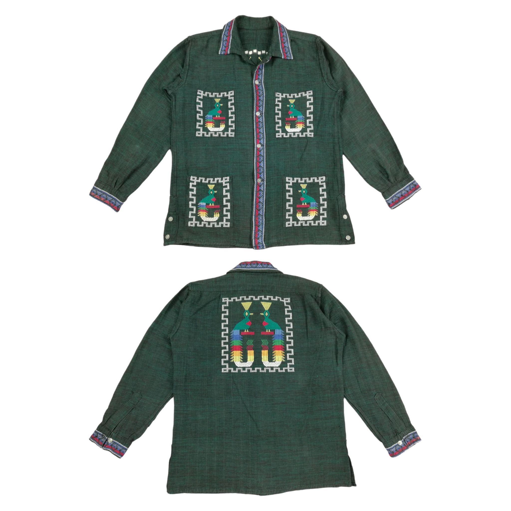 Art Comes First × Native 🔥1960's Guatemalan Aztec Embroidered Handwoven Hemp Jacket Size US M / EU 48-50 / 2 - 1 Thumbnail