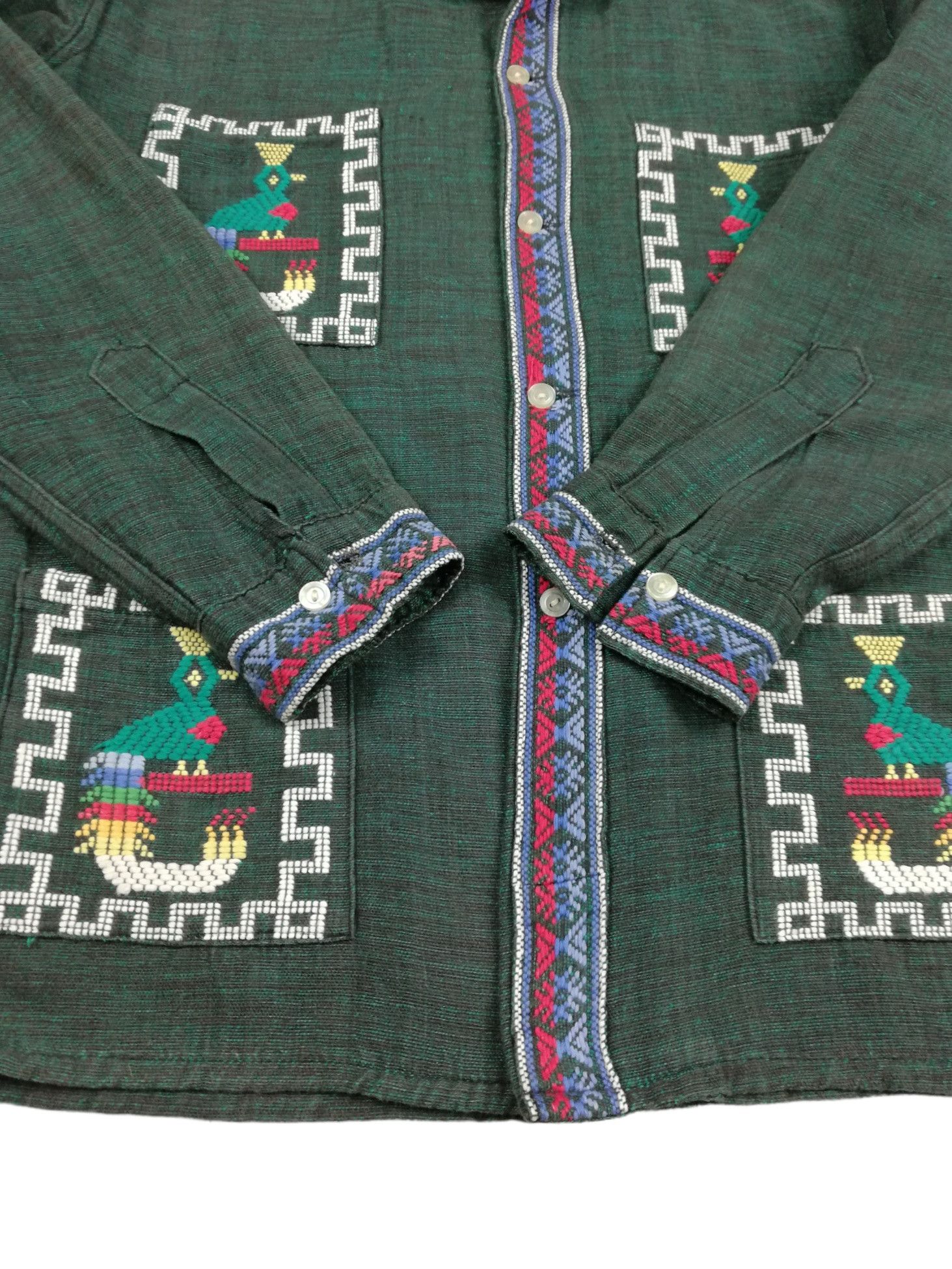 Art Comes First × Native 🔥1960's Guatemalan Aztec Embroidered Handwoven Hemp Jacket Size US M / EU 48-50 / 2 - 10 Thumbnail
