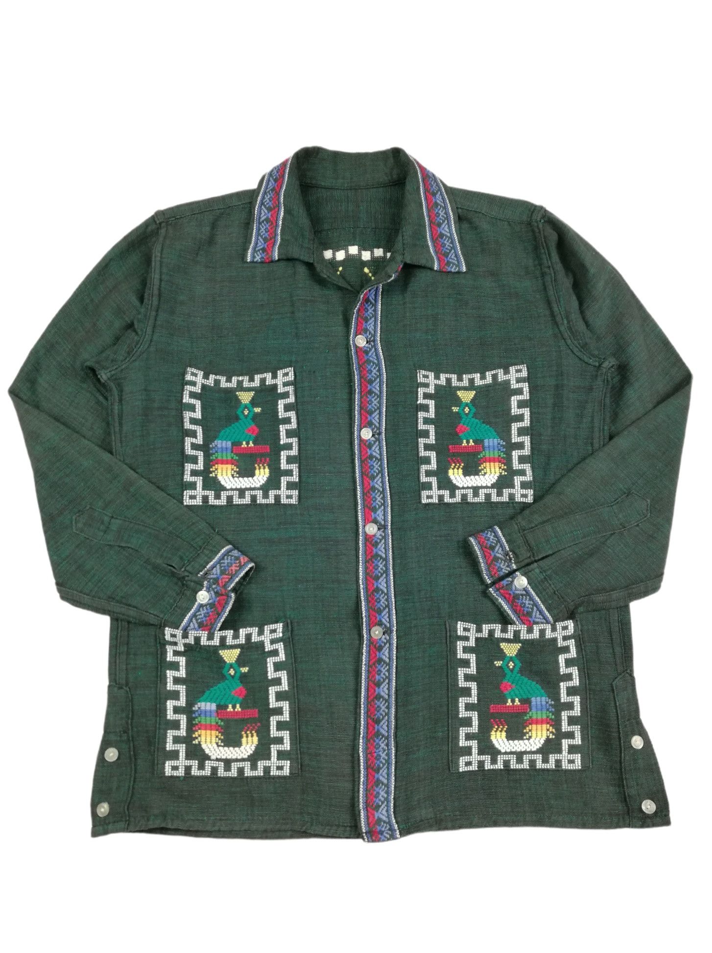 Art Comes First × Native 🔥1960's Guatemalan Aztec Embroidered Handwoven Hemp Jacket Size US M / EU 48-50 / 2 - 6 Thumbnail