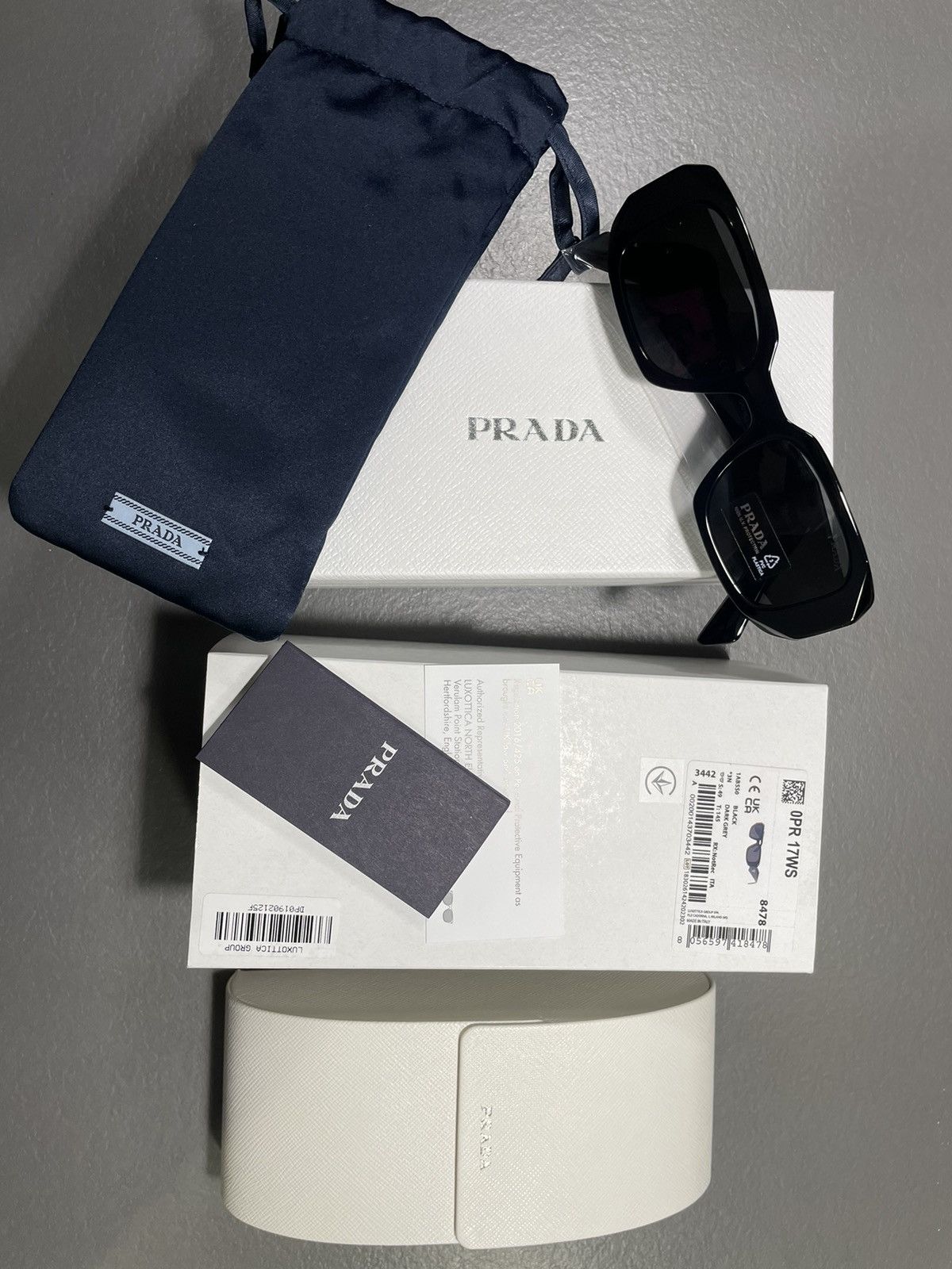 Prada × Vintage NEW Prada Symbole sunglasses PR 17W 1AB5S0 49 Size ONE SIZE - 10 Thumbnail