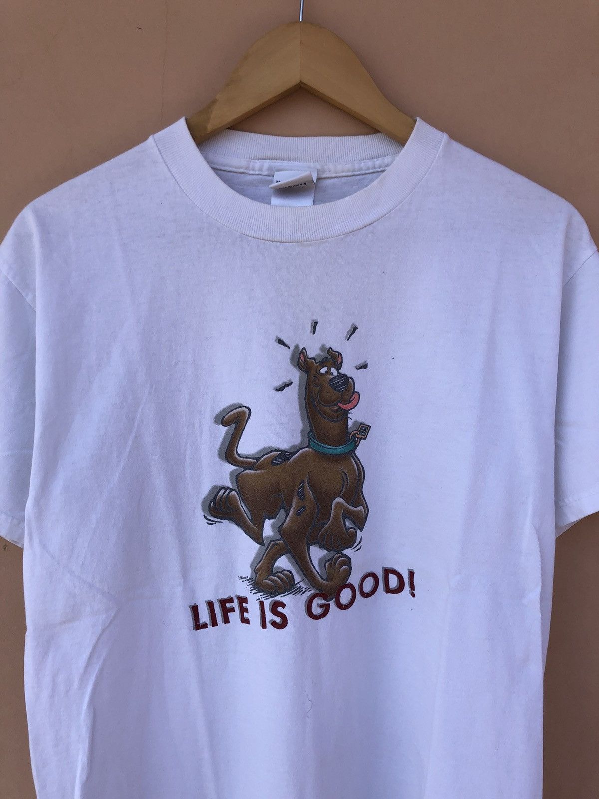 Cartoon Network Vintage 1999 Scooby Doo Life is Good White Tee (Beauty Beast Size US M / EU 48-50 / 2 - 3 Thumbnail