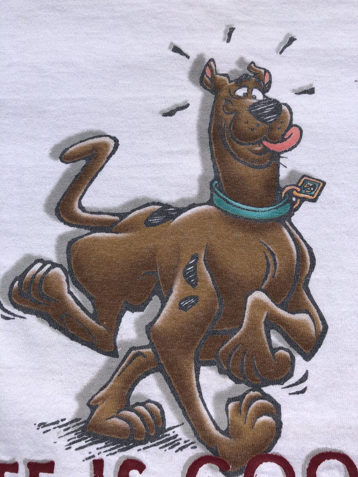 Cartoon Network Vintage 1999 Scooby Doo Life is Good White Tee (Beauty Beast Size US M / EU 48-50 / 2 - 5 Thumbnail