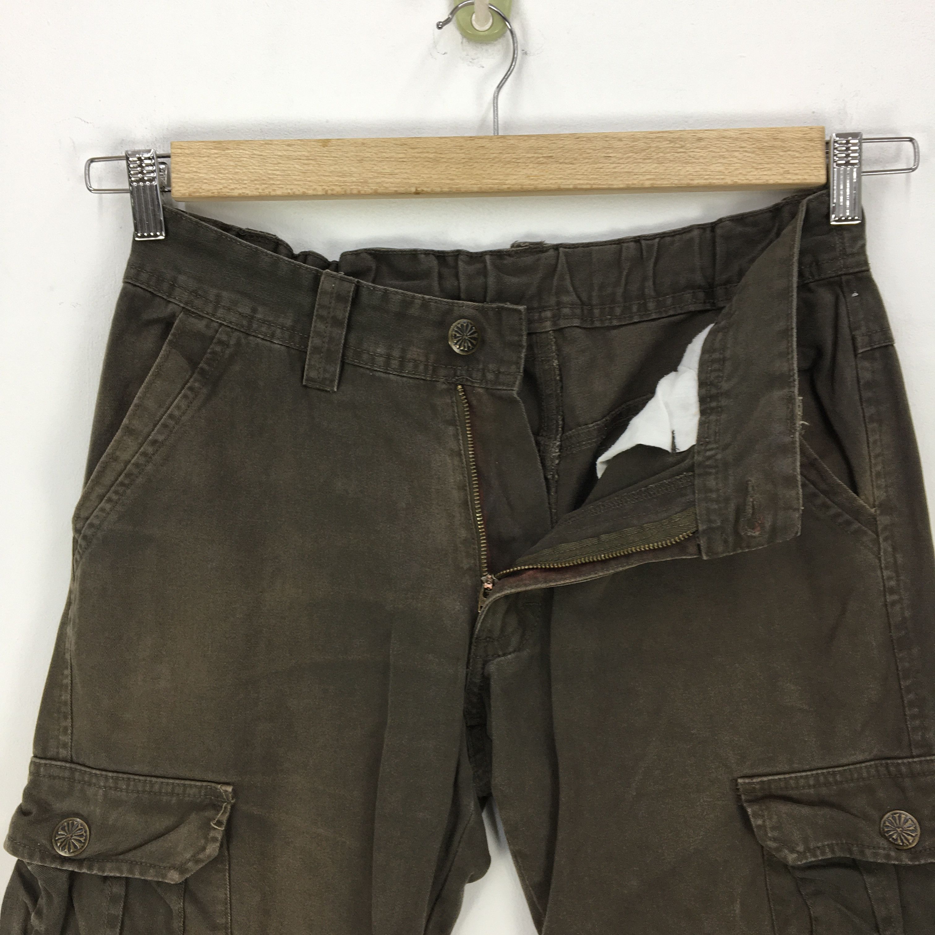 Japanese Brand × Vintage Vintage Avant Garde Cargo Pants Utility Parachute Trousers Size 28" / US 6 / IT 42 - 9 Thumbnail