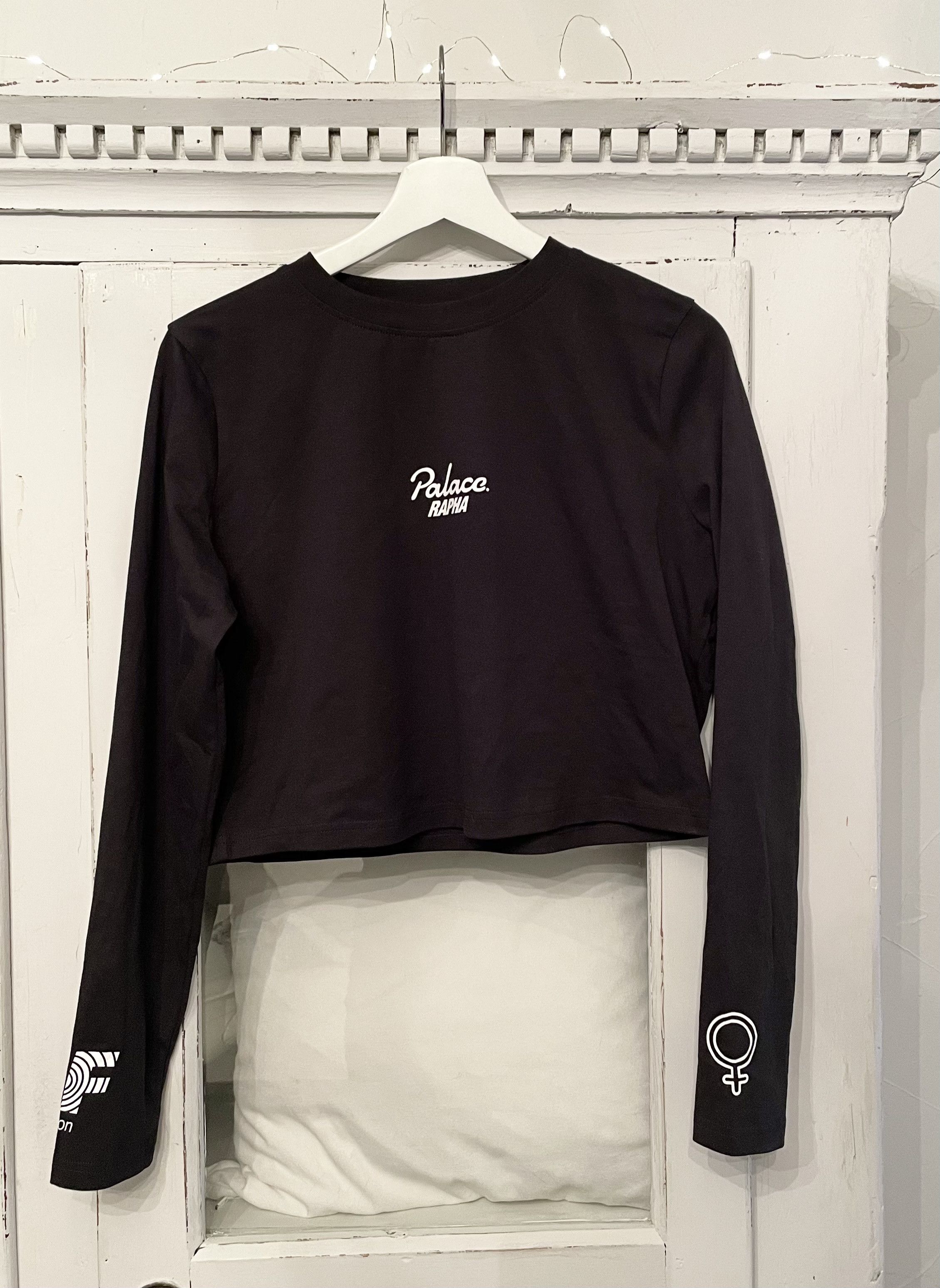 image of Palace x Rapha Ef Education First Cropped T-Shirt in Black, Men's (Size XL)