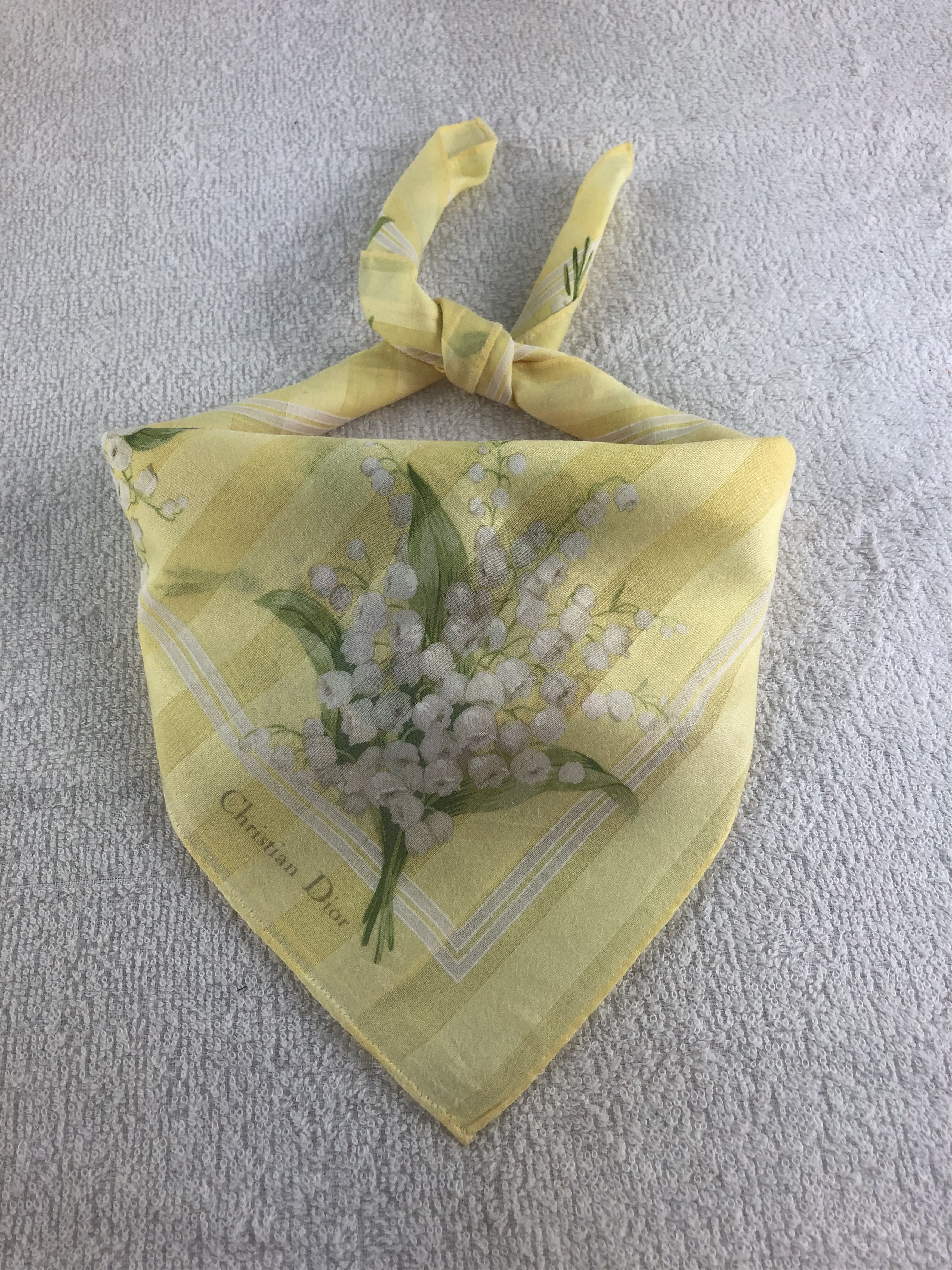 Vintage Christian Dior Handkerchief / Bandana / Neckerchief C093 Size ONE SIZE - 1 Thumbnail