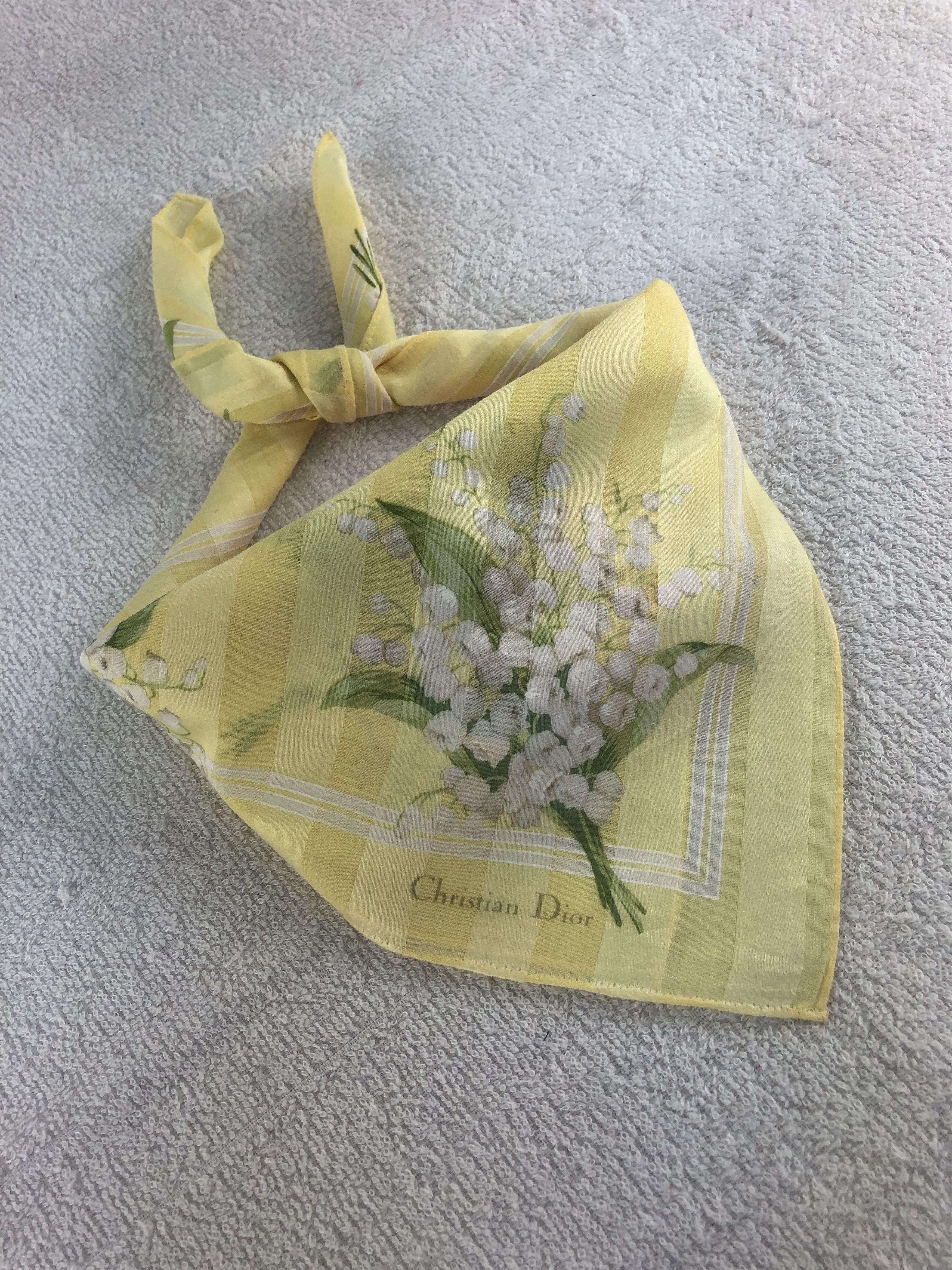 Vintage Christian Dior Handkerchief / Bandana / Neckerchief C093 Size ONE SIZE - 2 Thumbnail