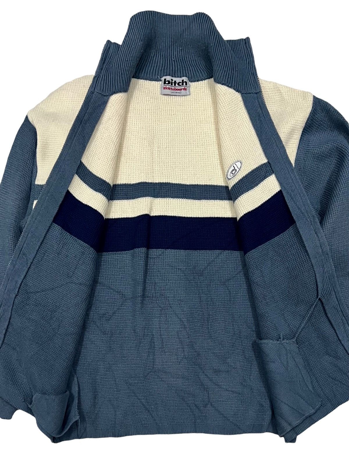 Vintage 🔥NEED GONE 🔥VINTAGE 90s BITCH SKATEBOARDS KNIT SWEATER Size US M / EU 48-50 / 2 - 13 Thumbnail